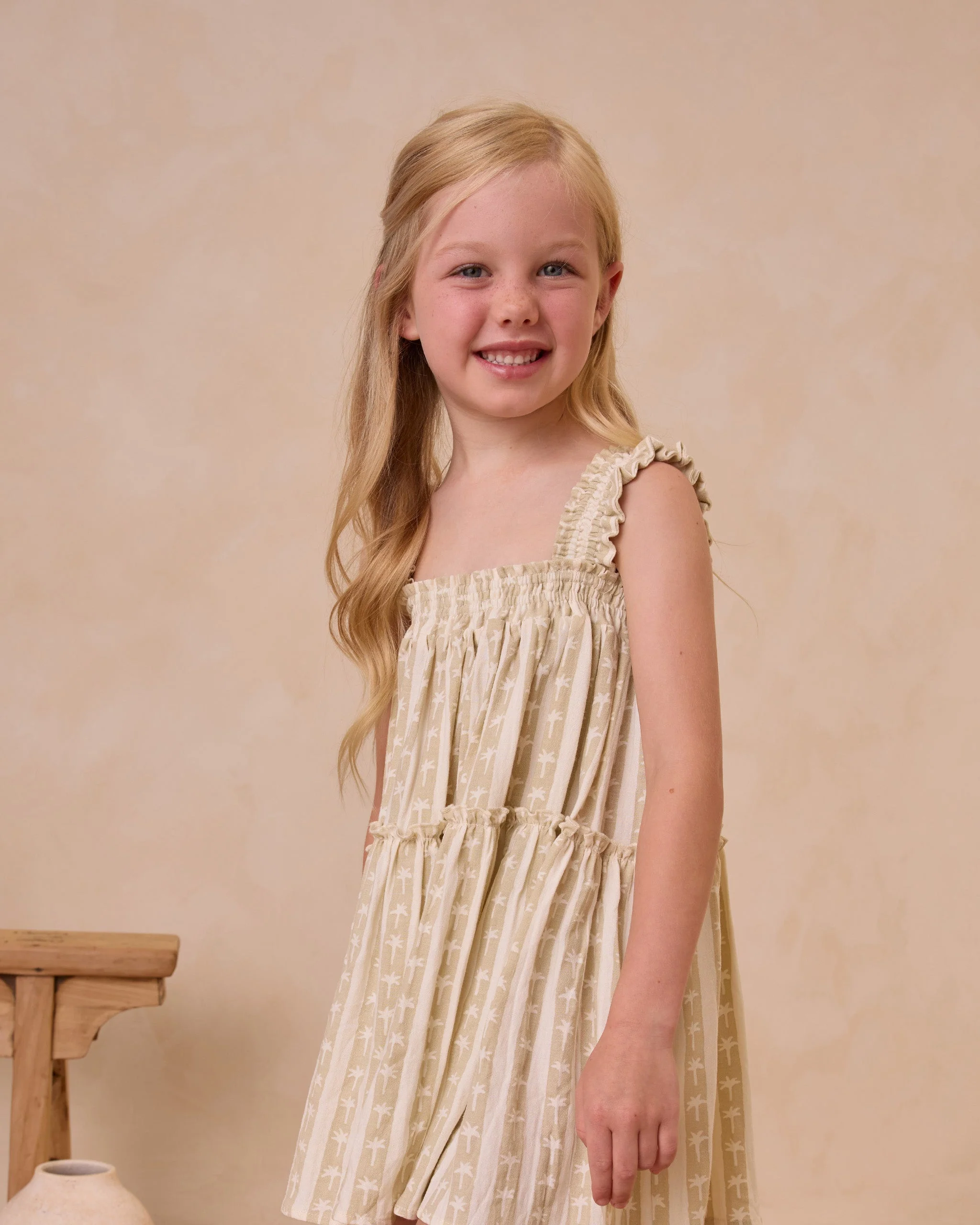 Cicily Dress || Palm Stripe - Image 3