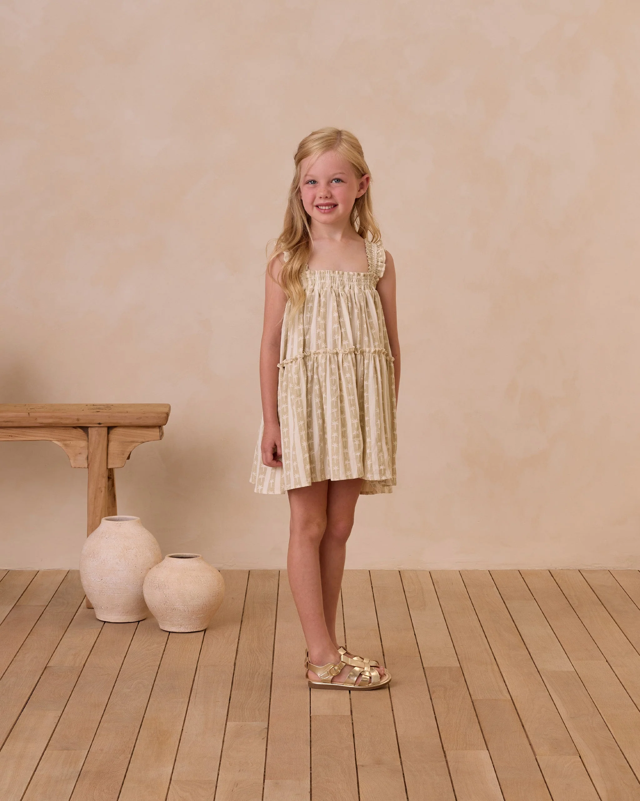 Cicily Dress || Palm Stripe - Image 4