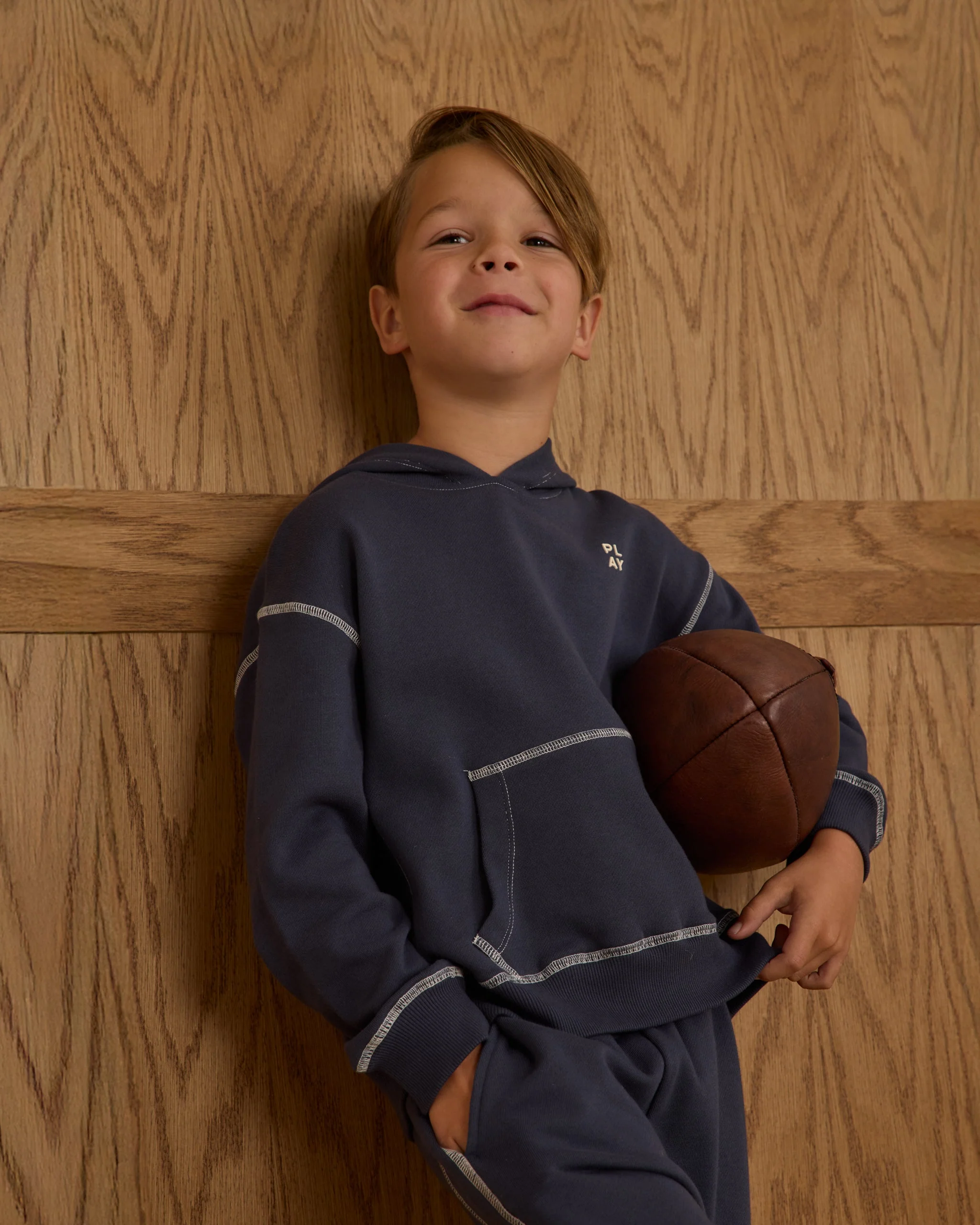 Coast Hoodie || Heathered Navy - Image 2