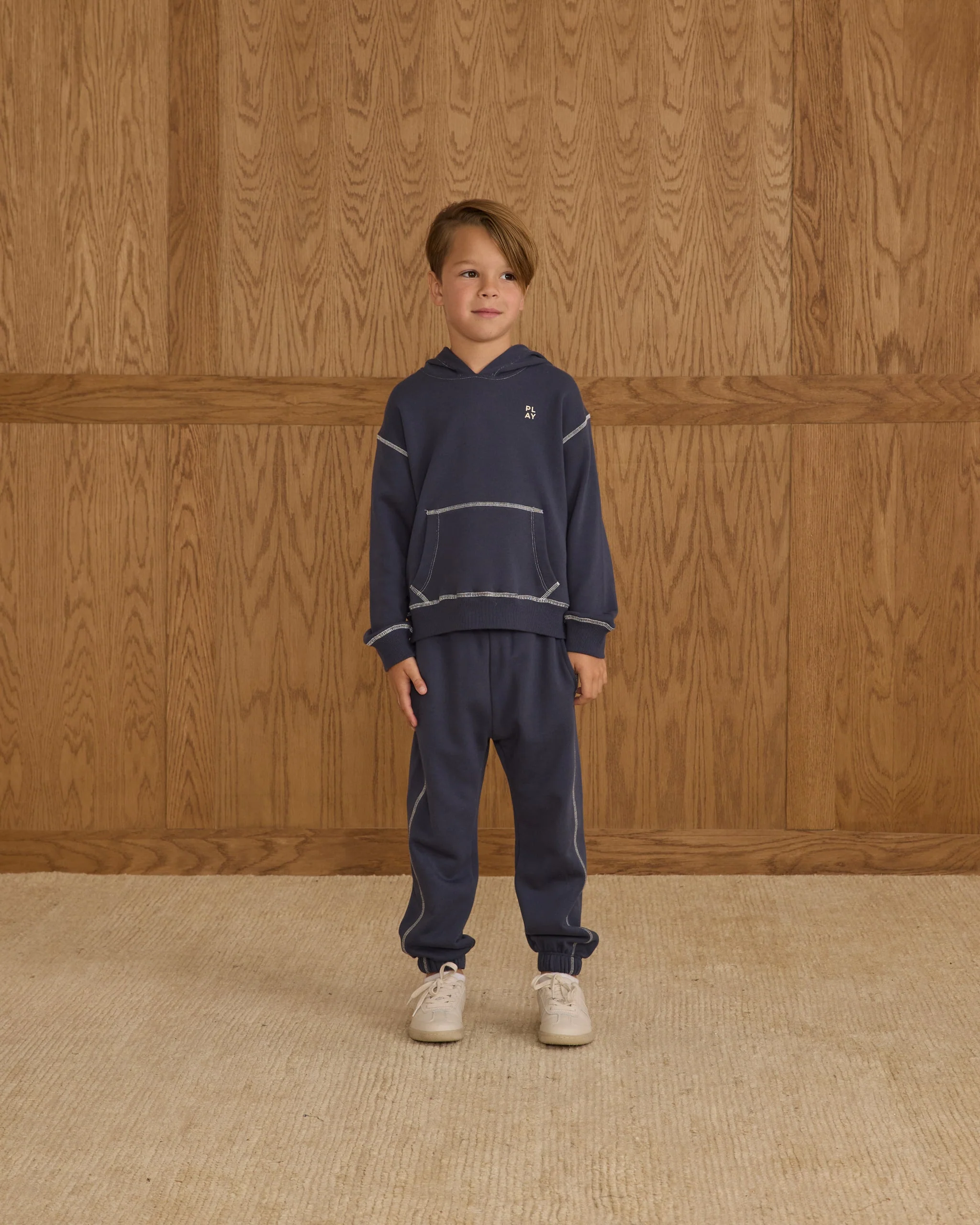 Coast Hoodie || Heathered Navy - Image 3