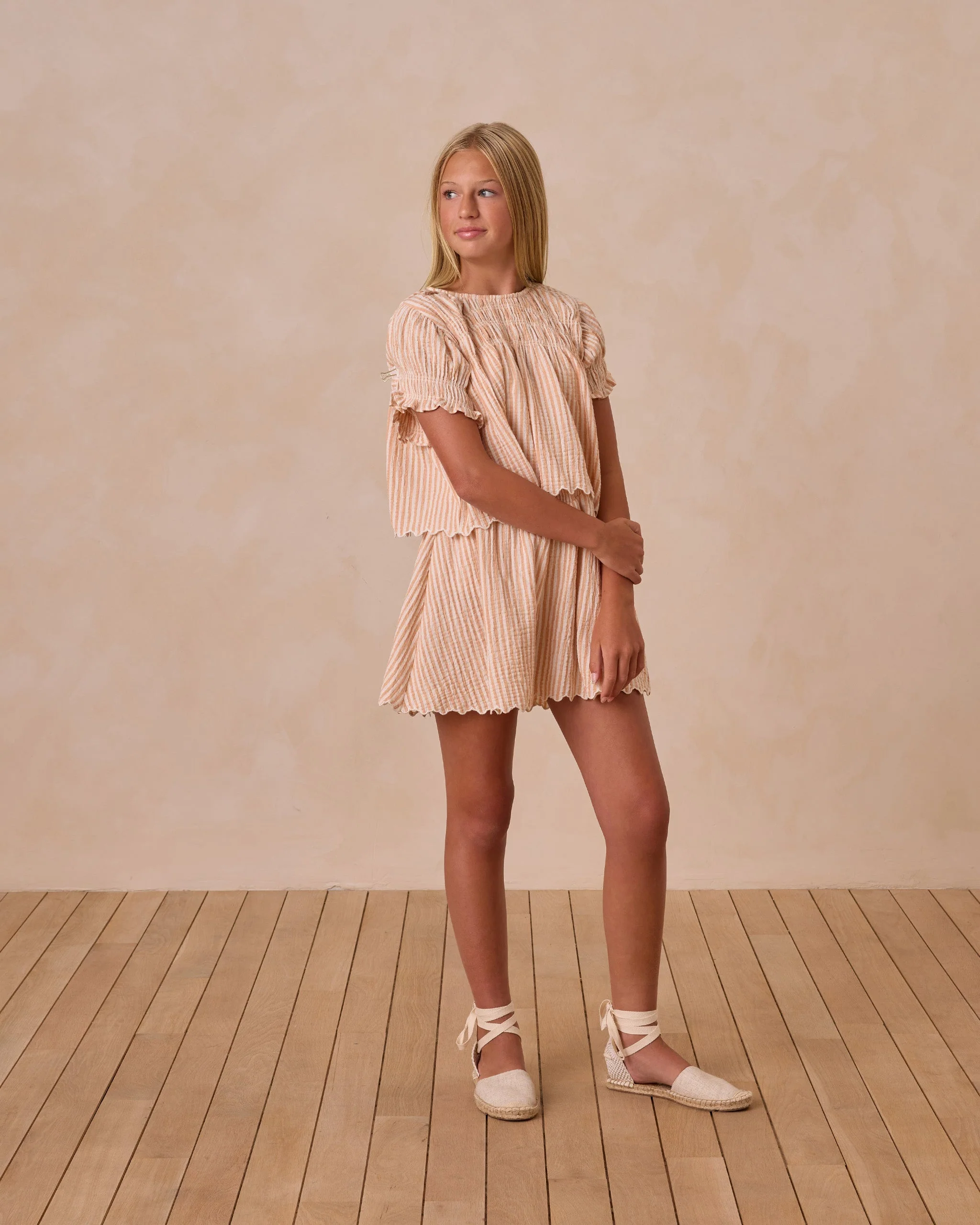 Colette Top || Grapefruit Stripe Teen - Image 3