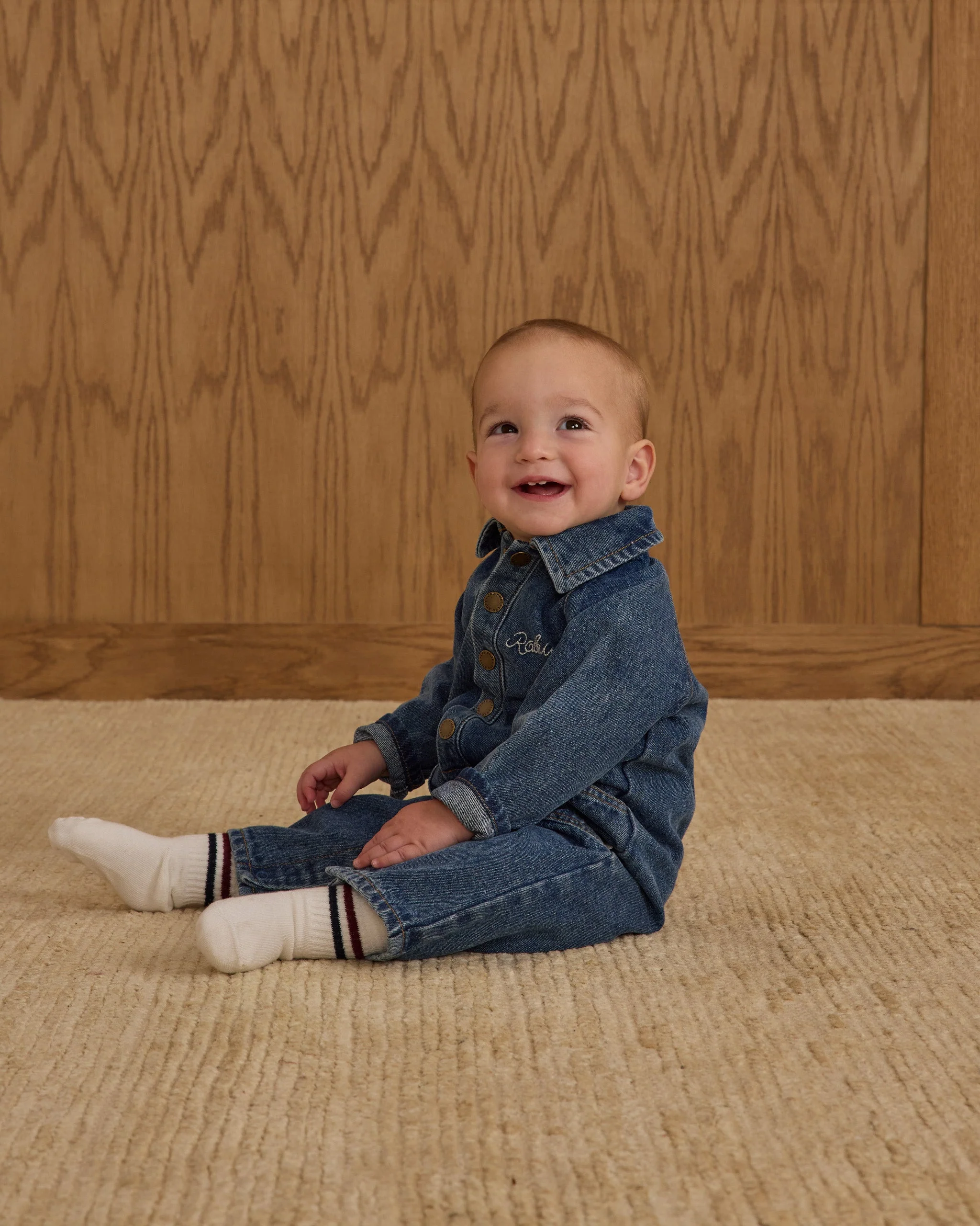 Collared Baby Jumpsuit || Indigo Denim - Image 4