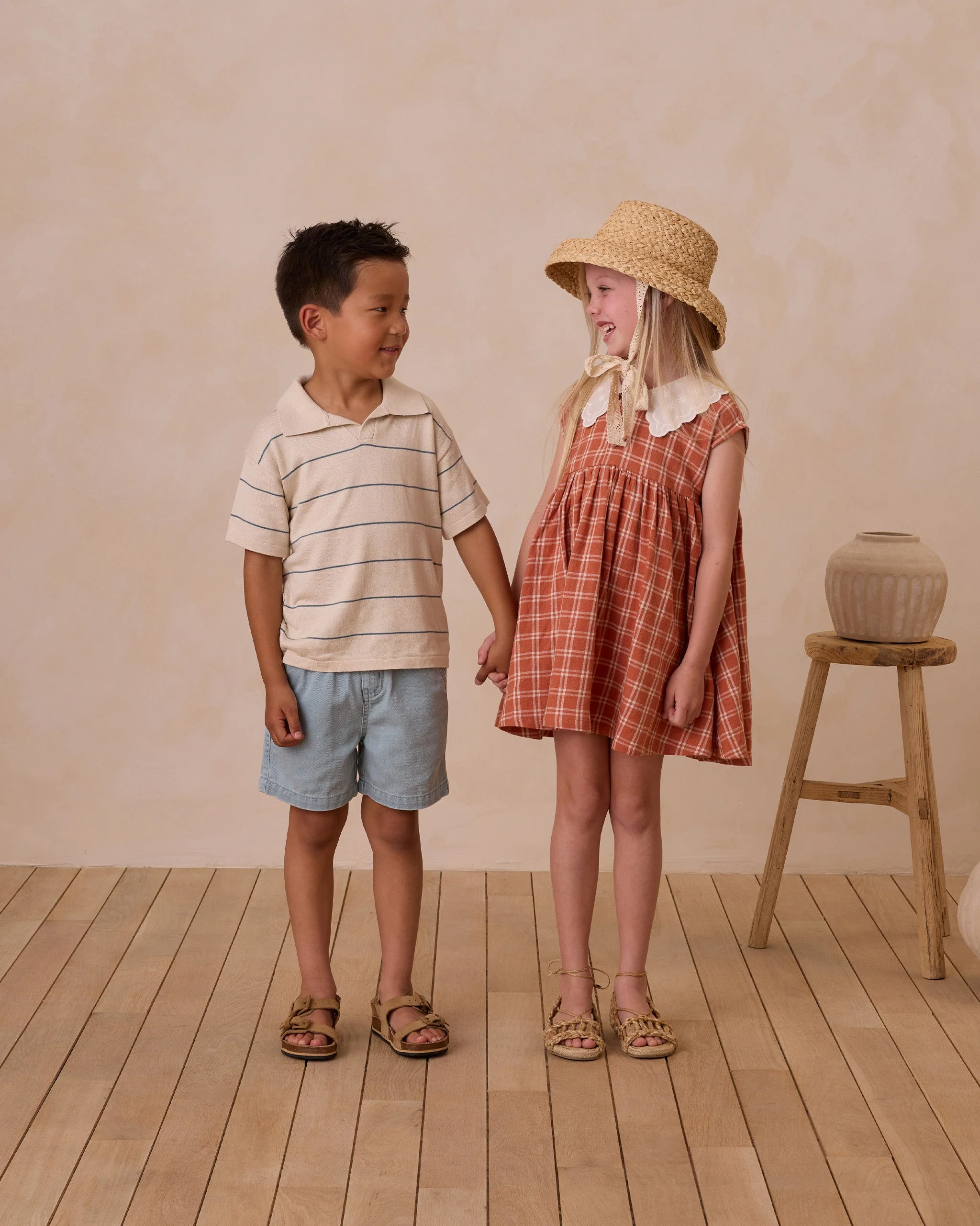Collared Babydoll Dress || Poppy Check - Image 4
