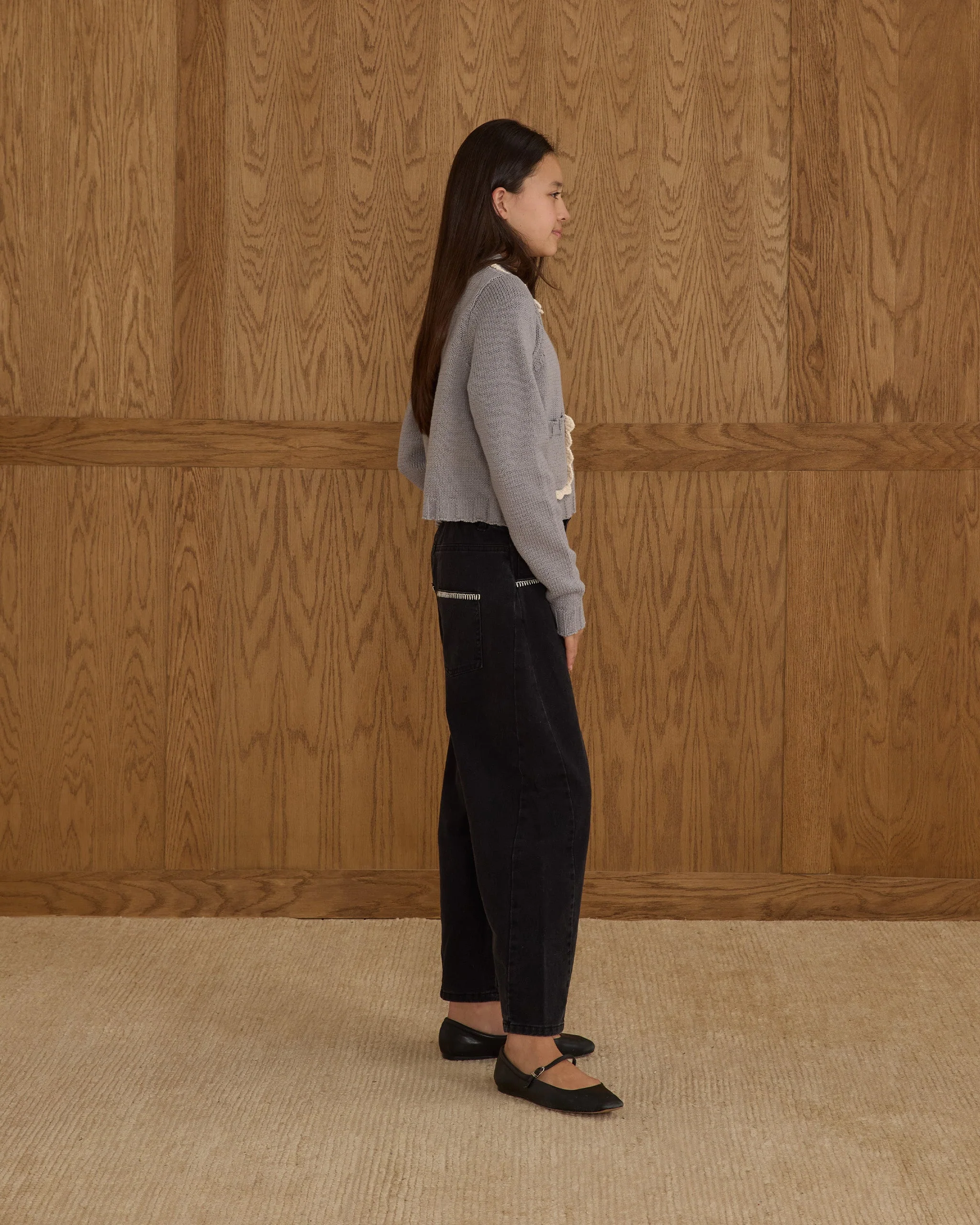 Collared Cardigan || Dusty Blue - Image 4