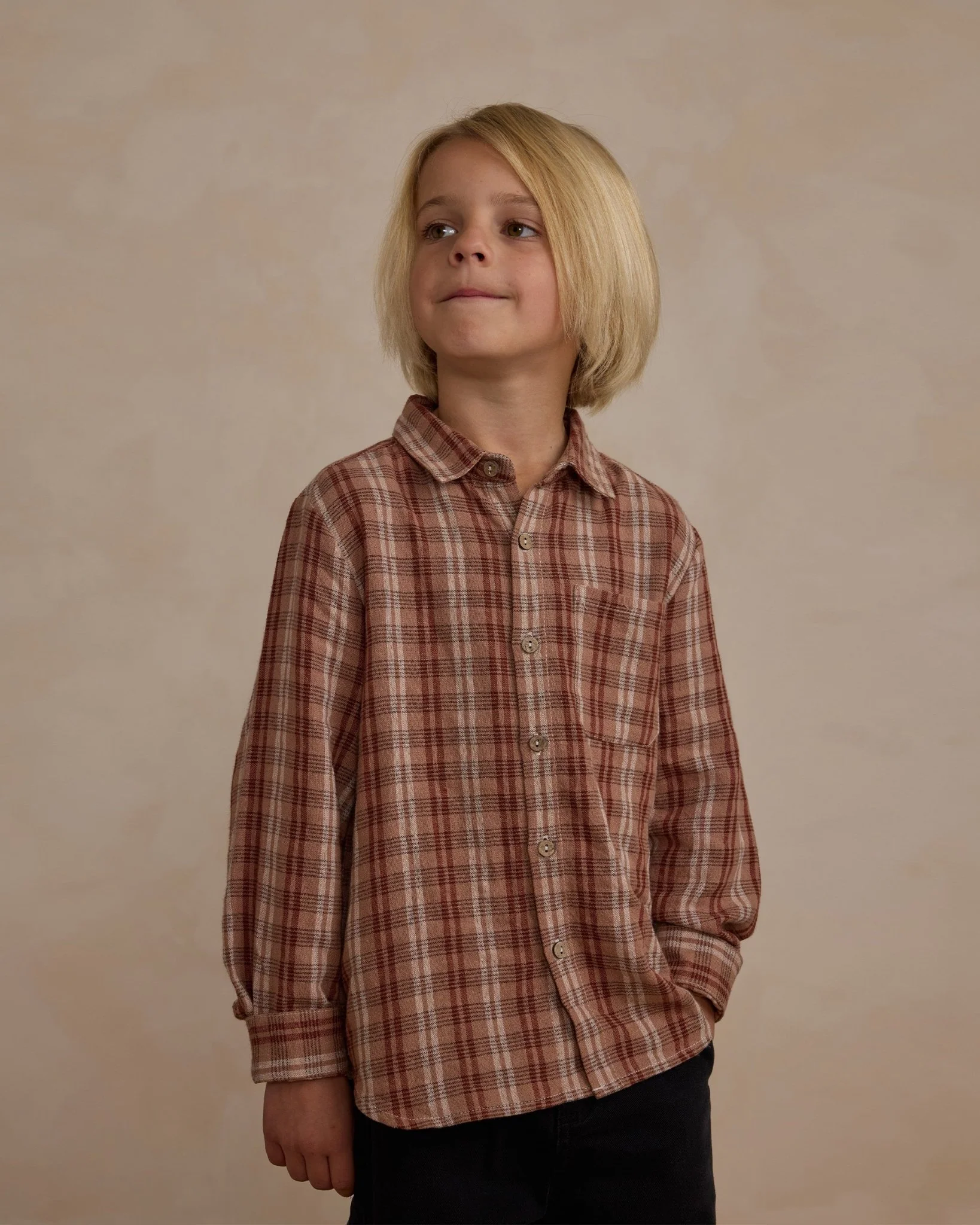 Collared Long Sleeve Shirt || Autumn Plaid - Image 2