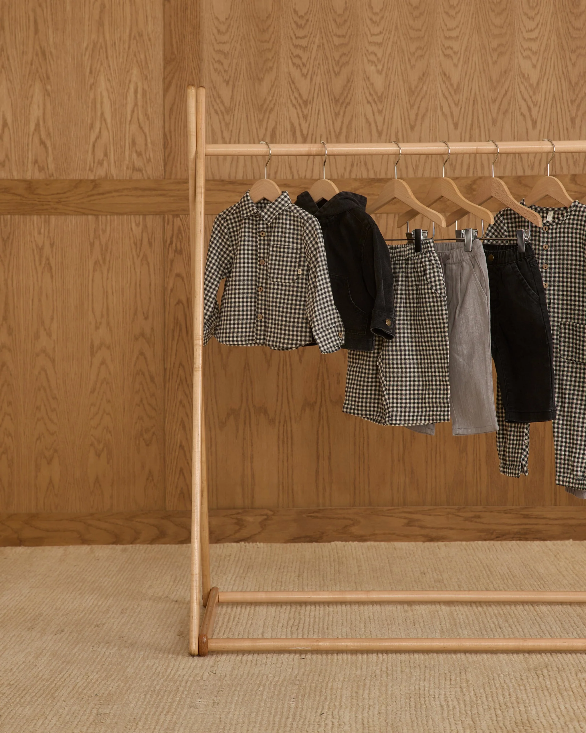 Collared Long Sleeve Shirt || Black Gingham - Image 6