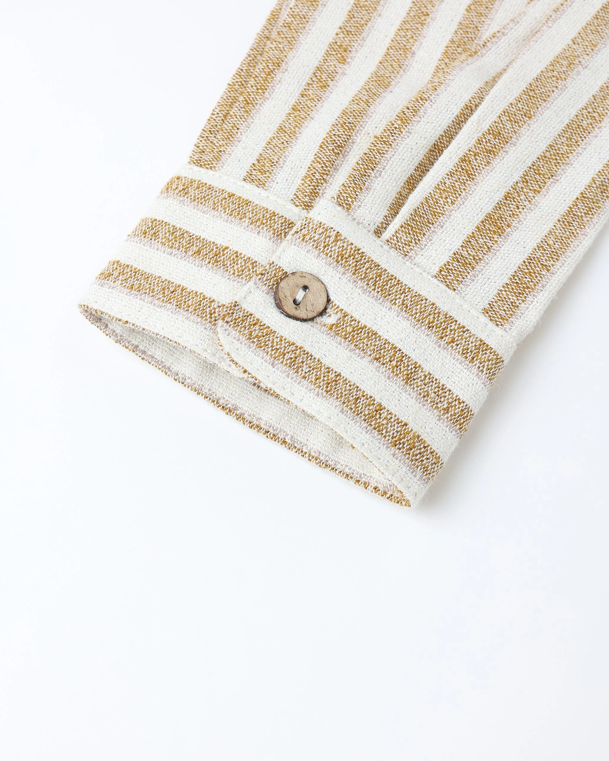 Collared Long Sleeve Shirt || Golden Stripe - Image 2