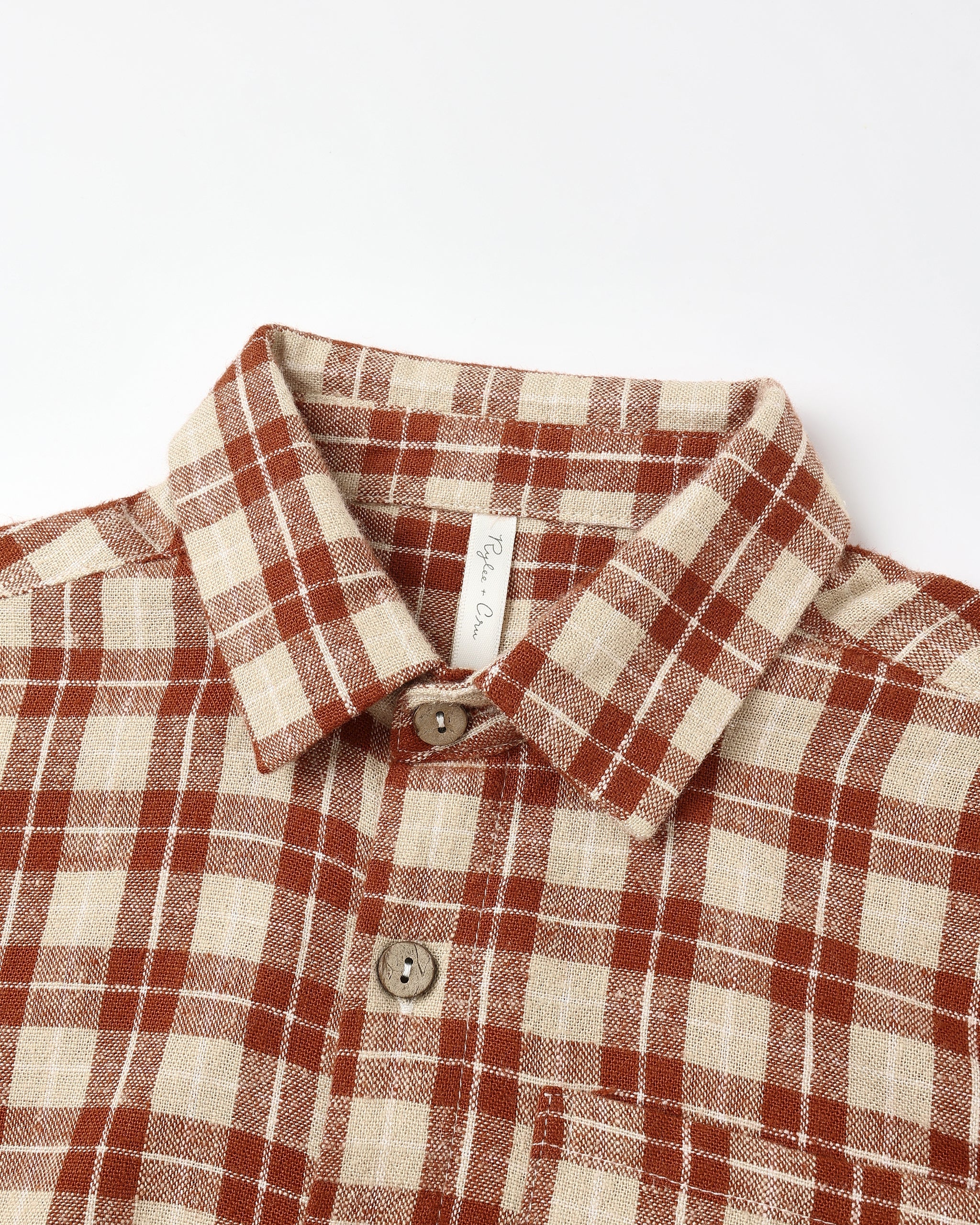 Collared Long Sleeve Shirt || Red Plaid - Image 8