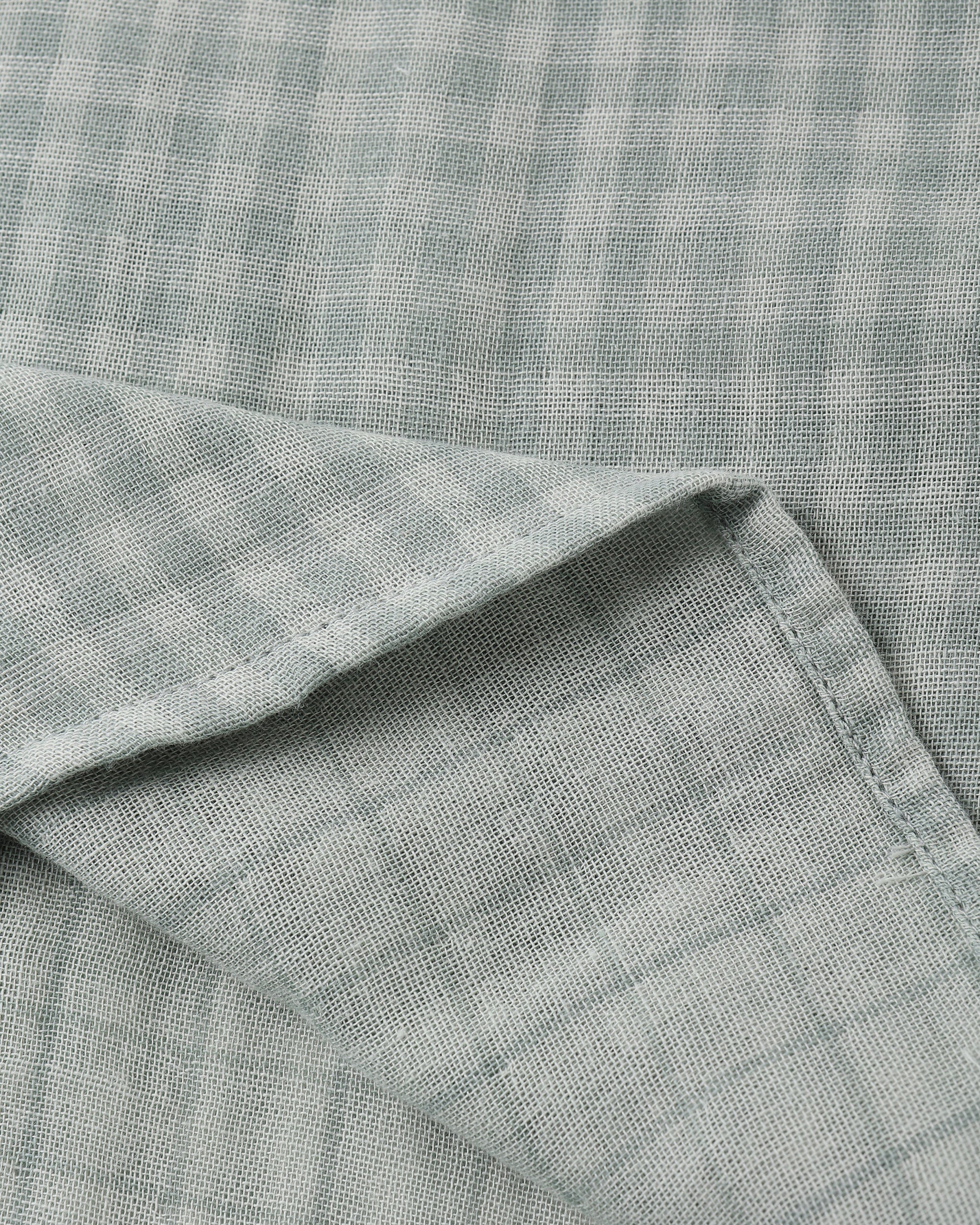 Collared Short Sleeve Shirt Green Gingham - Image 6