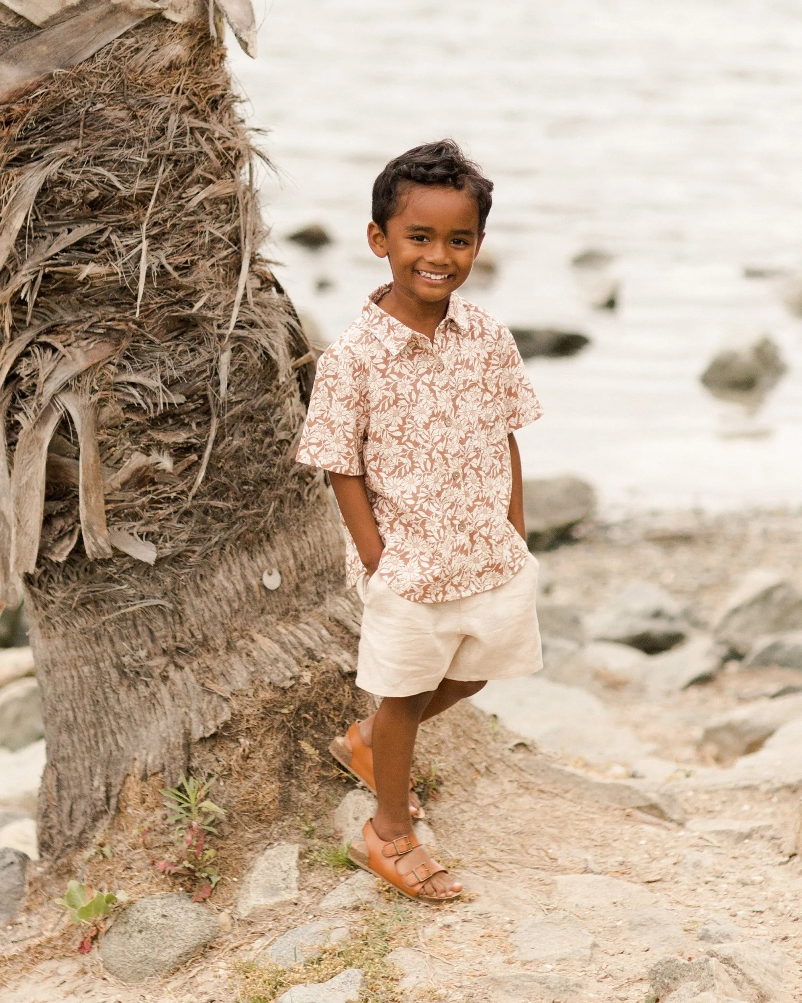 Collared Short Sleeve Shirt || Plumeria - Image 3