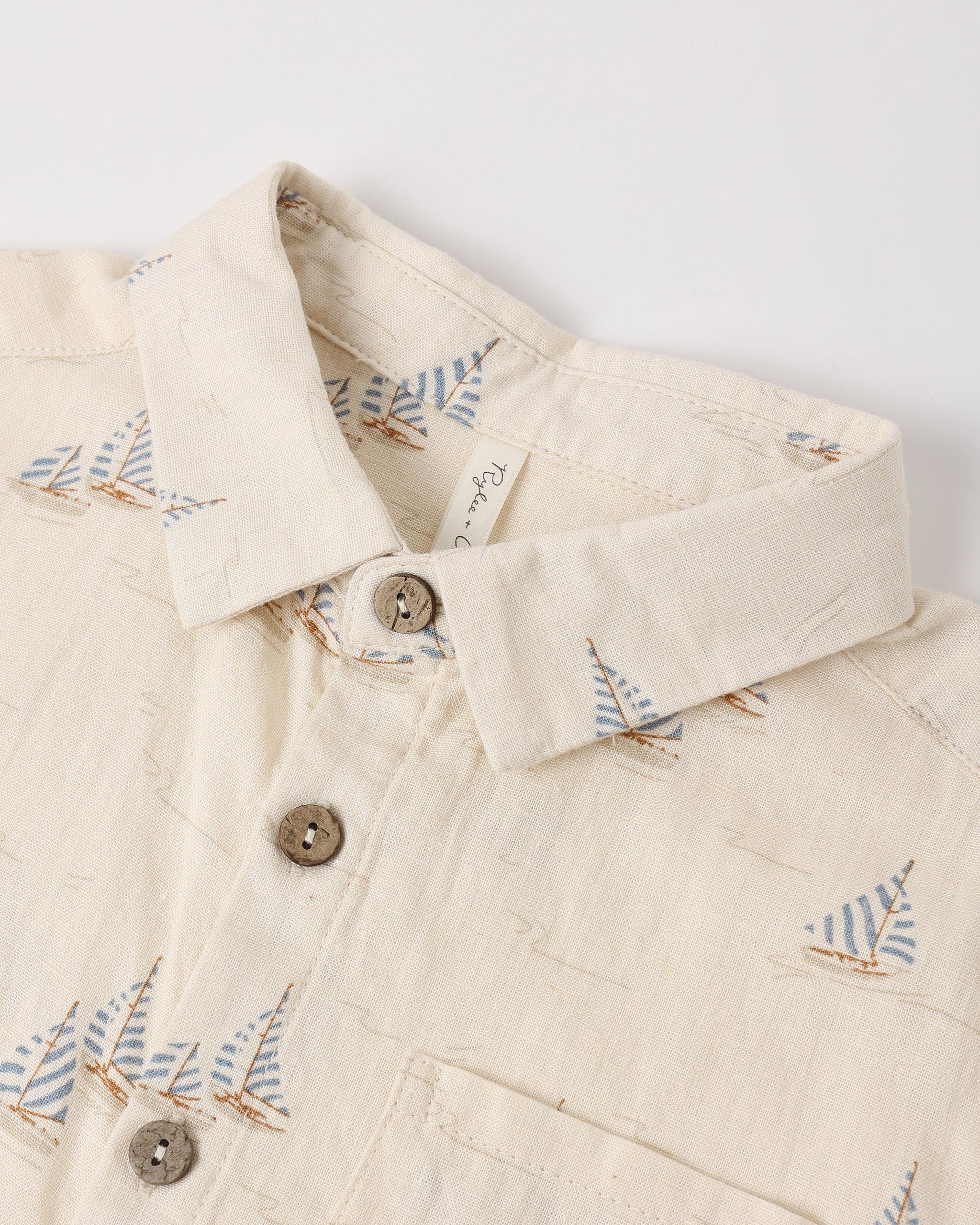 Collared Short Sleeve Shirt Sail - Image 6