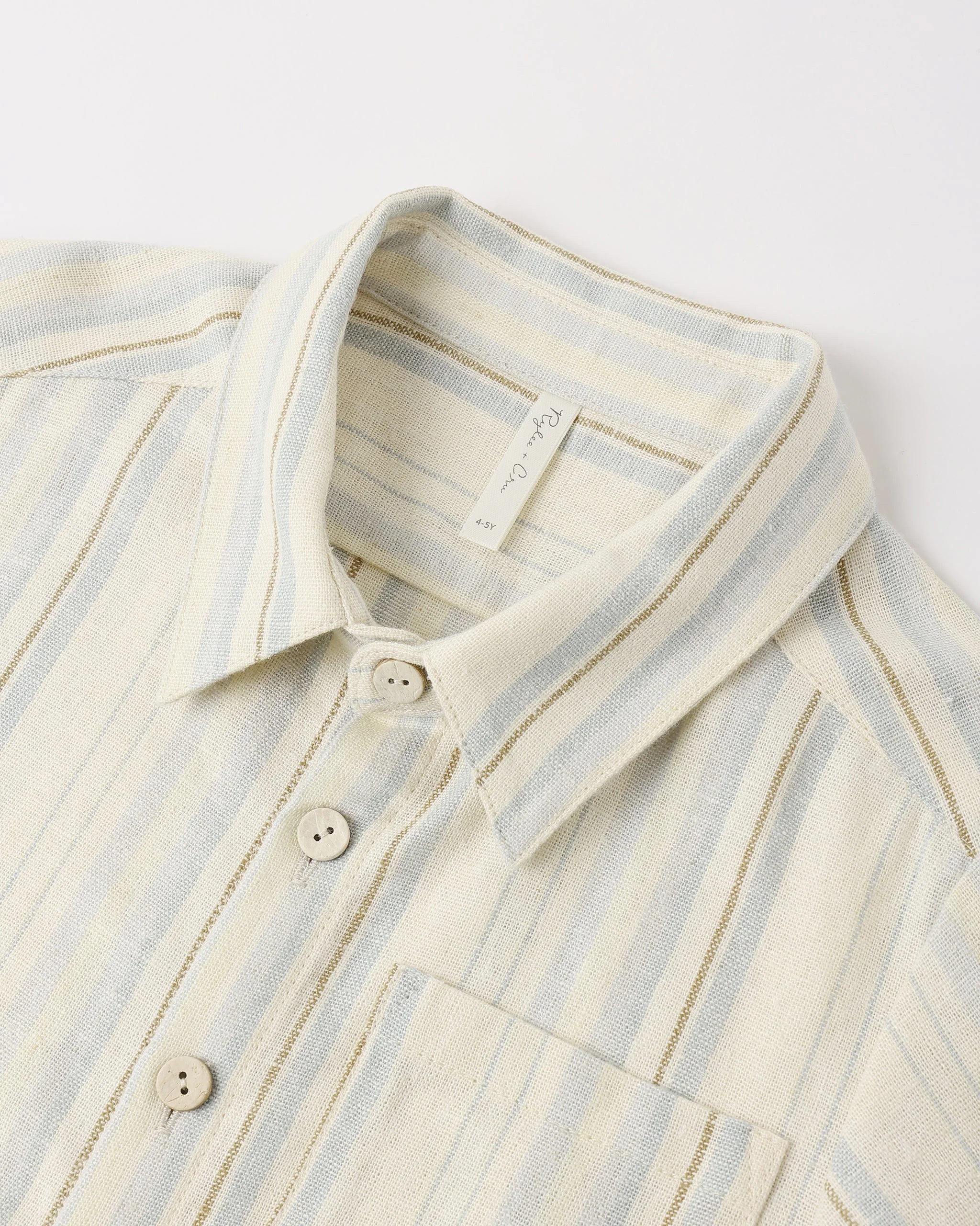 Collared Short Sleeve Shirt Sea Stripe - Image 8