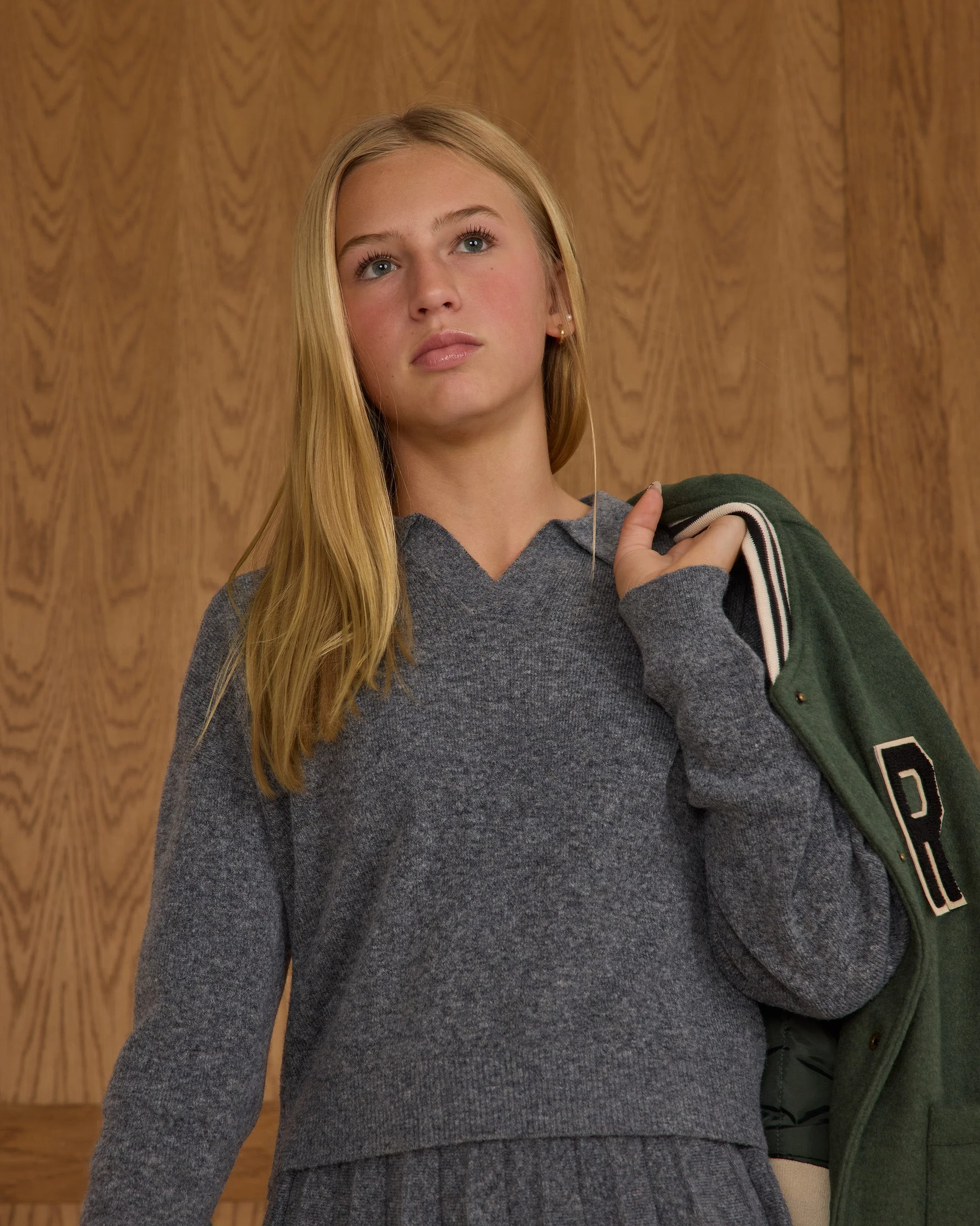 Collared Sweater || Heathered Grey - Image 3