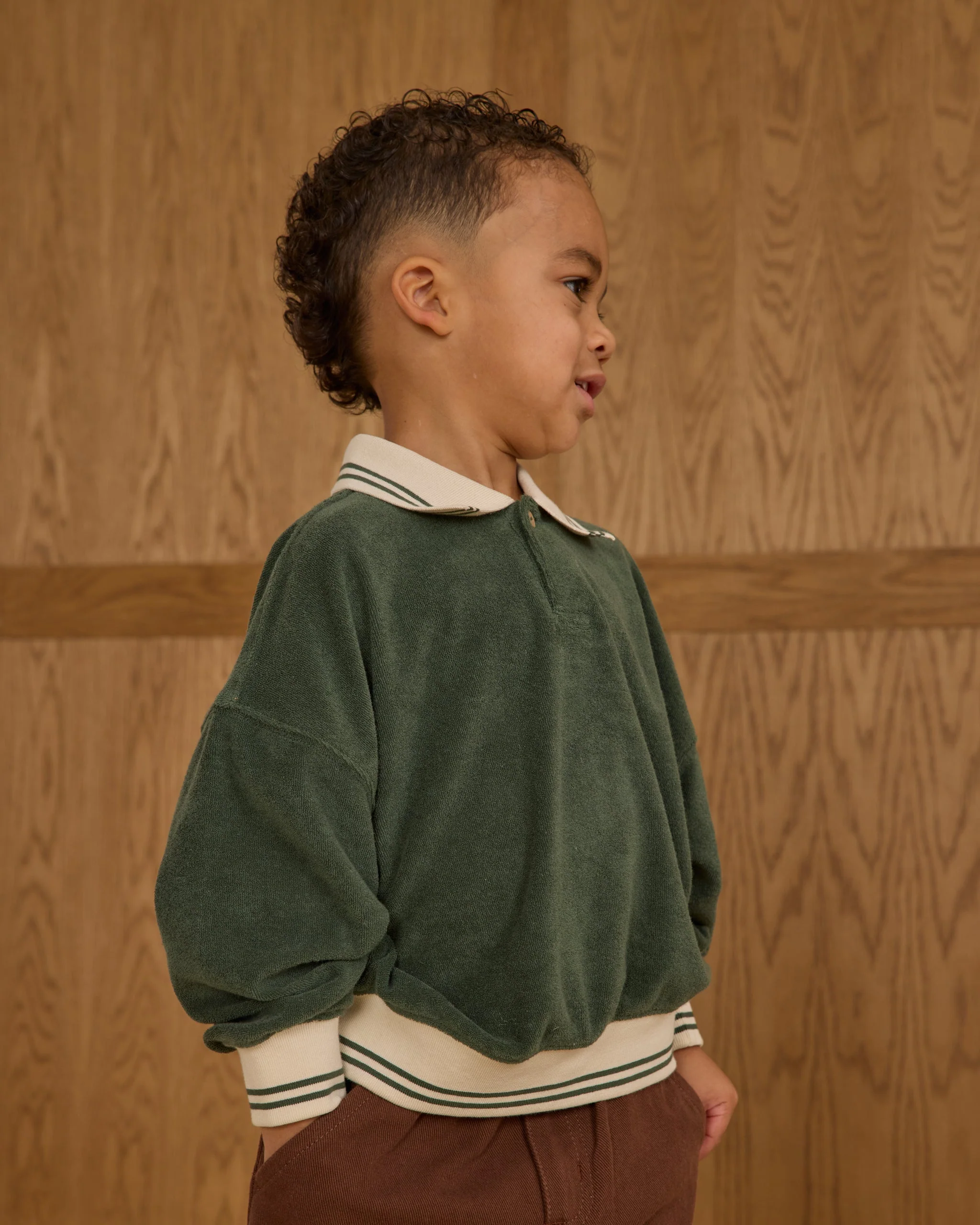 Collared Sweatshirt || Green - Image 2