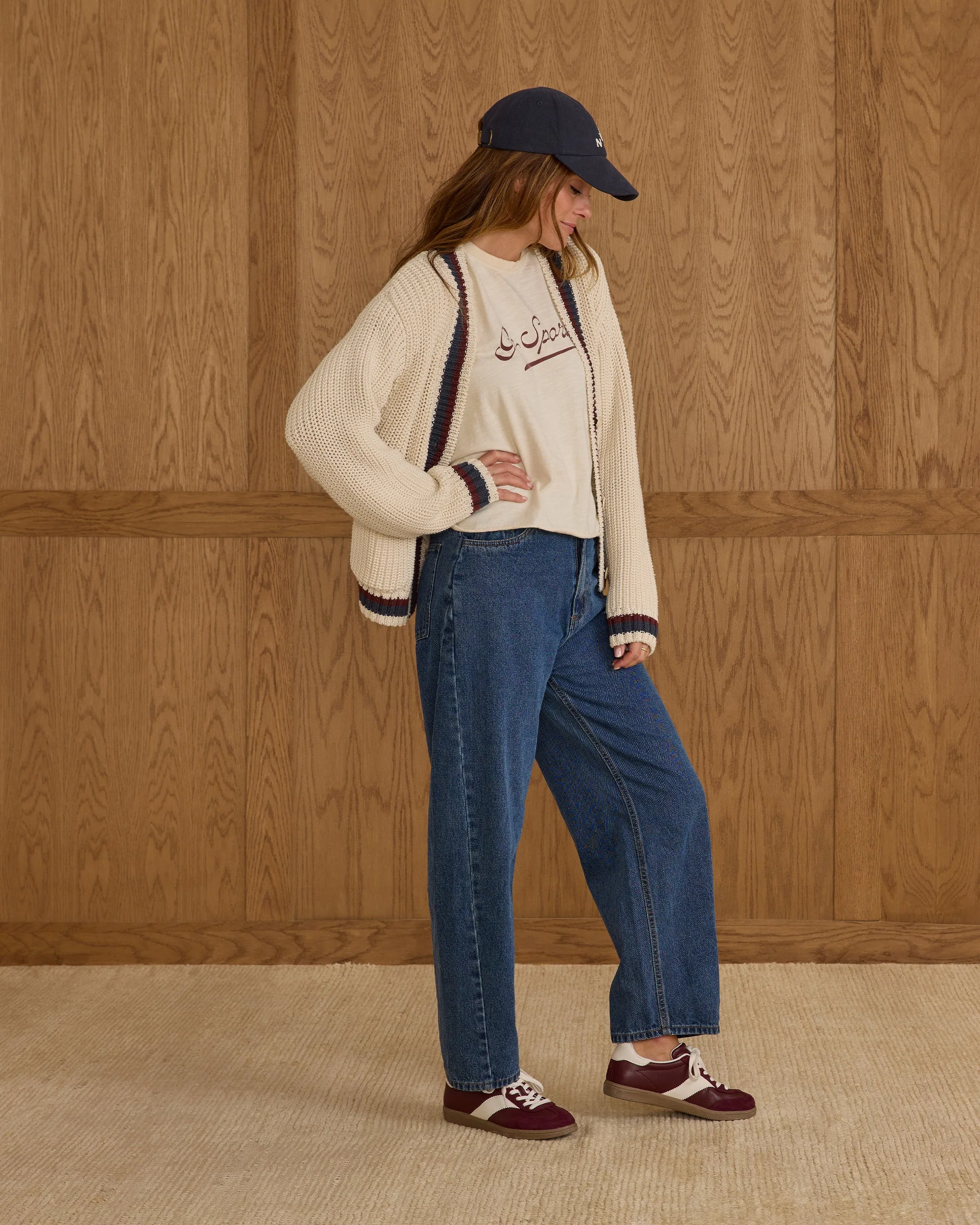 Collegiate Cardigan | Natural - Image 3