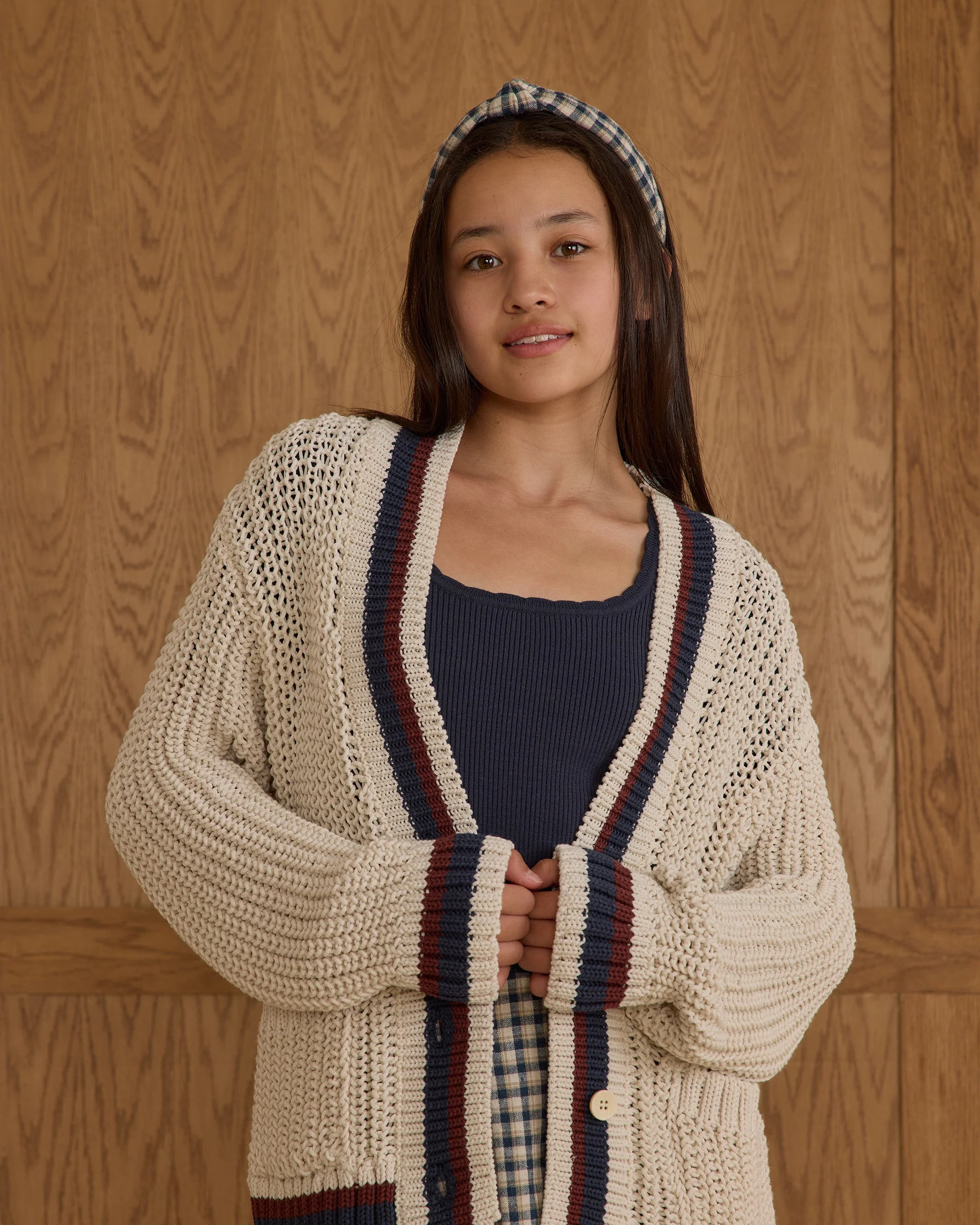 Collegiate Cardigan || Natural - Image 4
