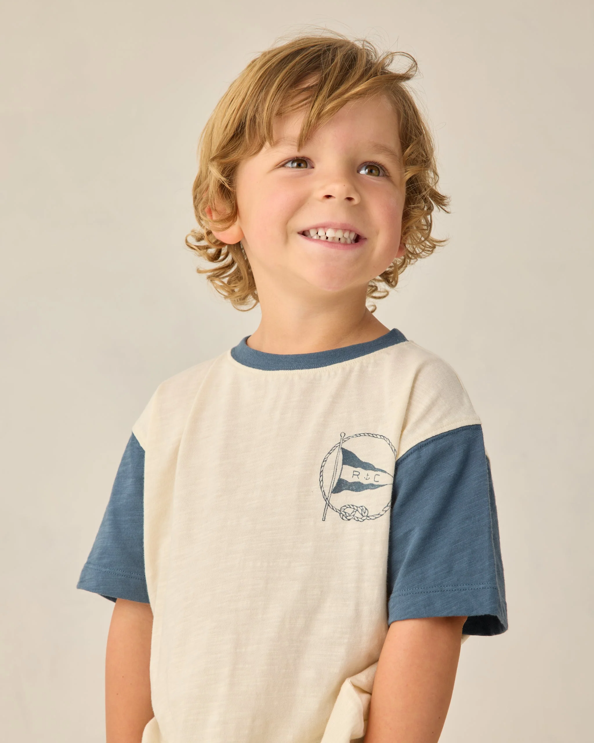 Contrast Short Sleeve Tee Nautical Flag - Image 2