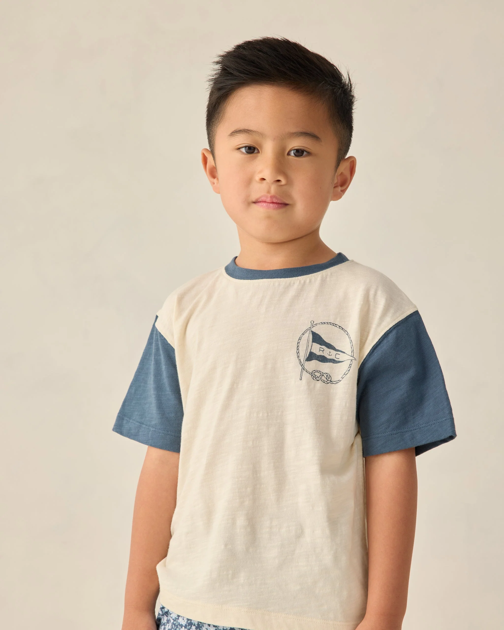 Contrast Short Sleeve Tee Nautical Flag - Image 4