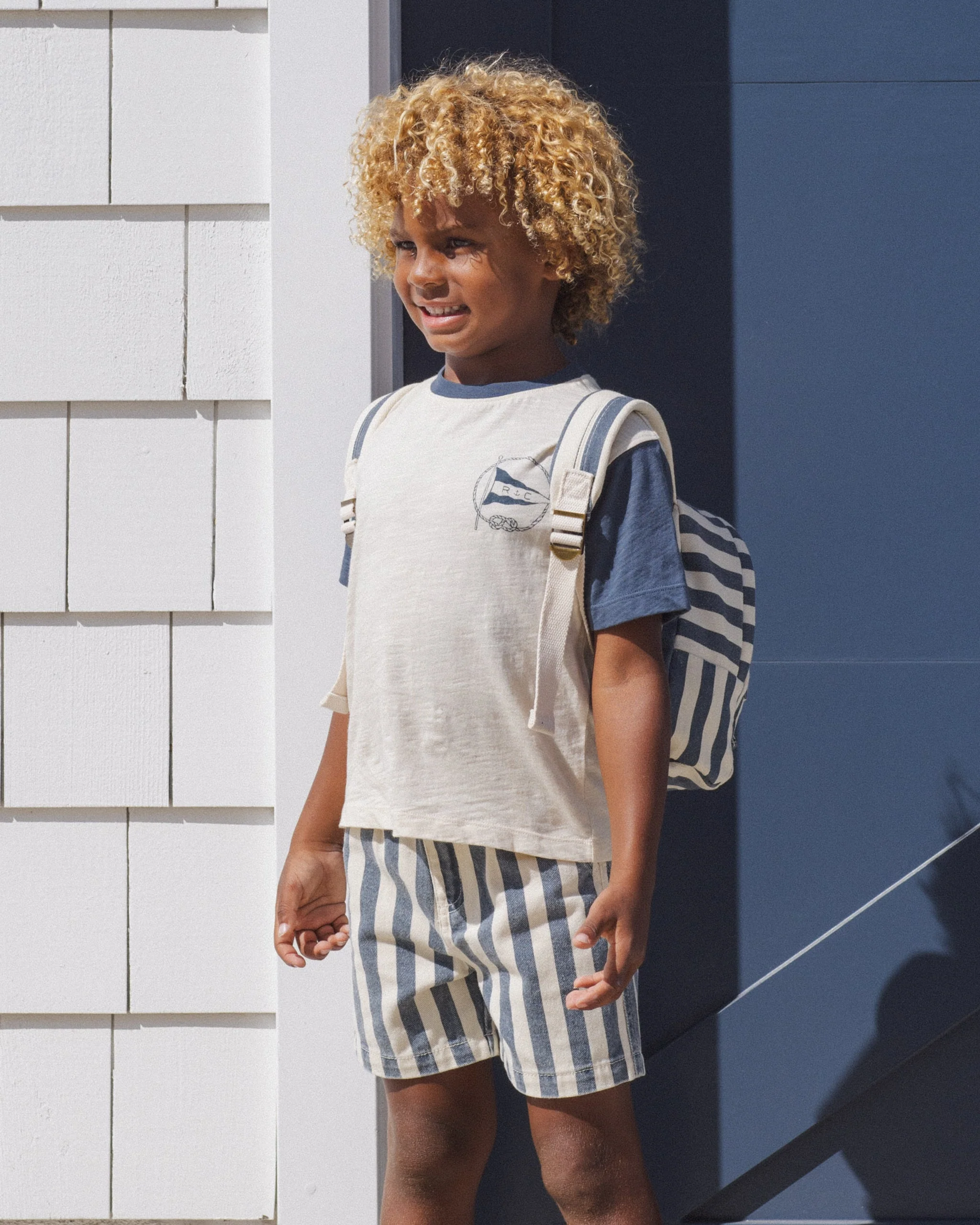 Contrast Short Sleeve Tee Nautical Flag - Image 5