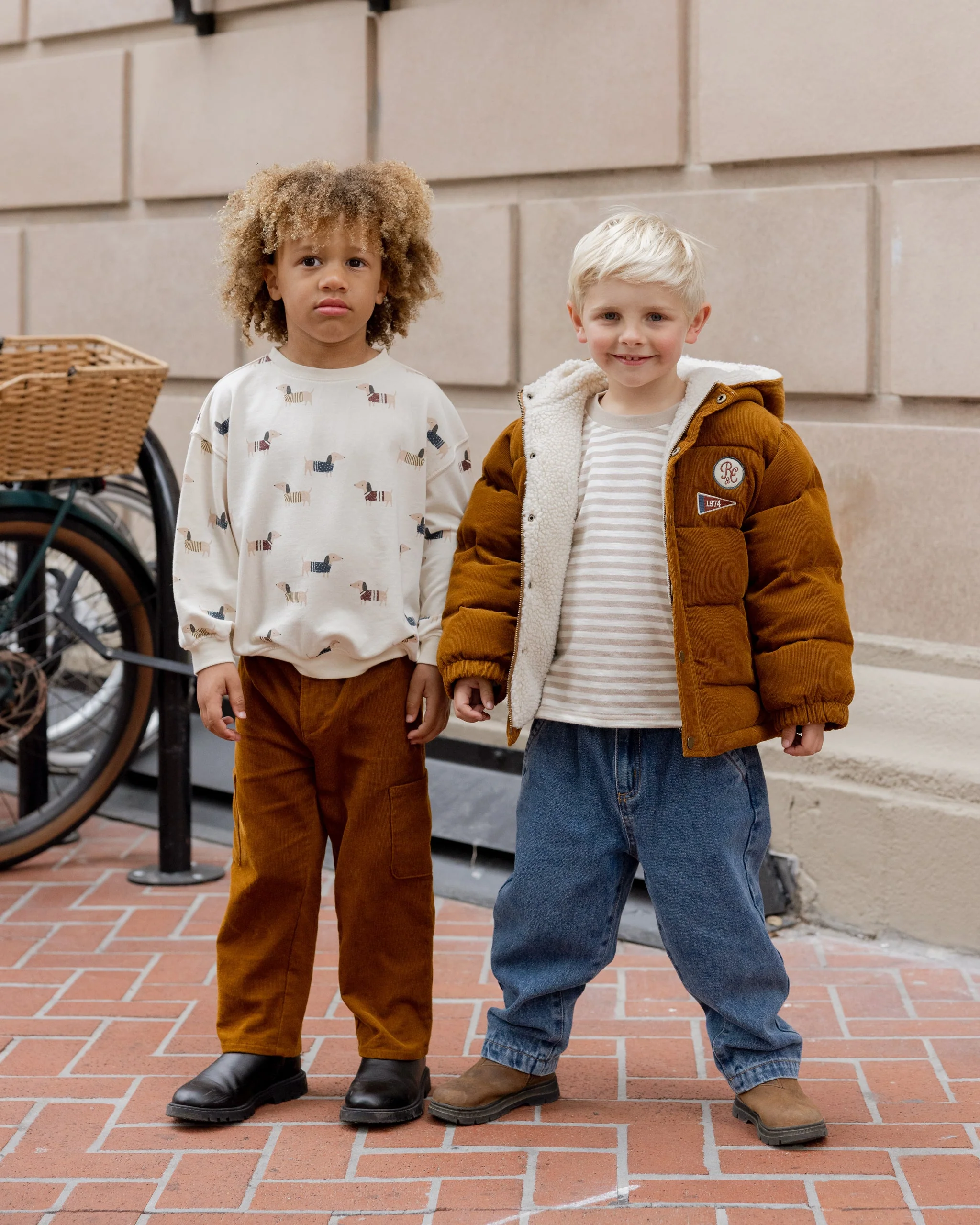 Cord Puffer Jacket || Golden - Image 5