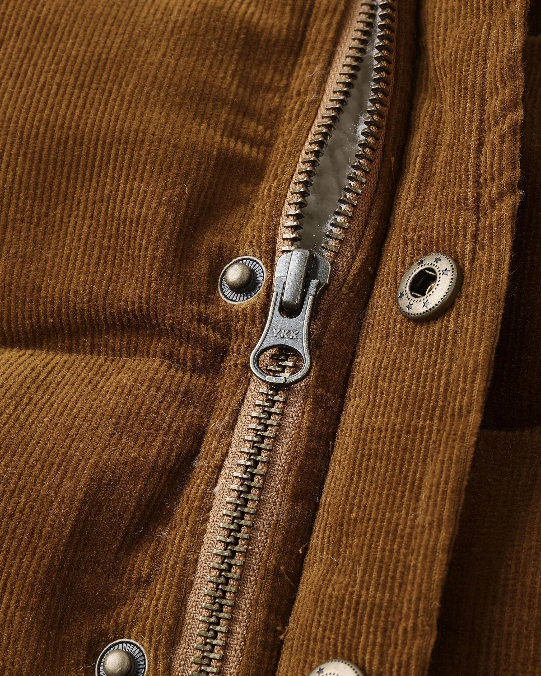 Cord Puffer Jacket || Golden - Image 6