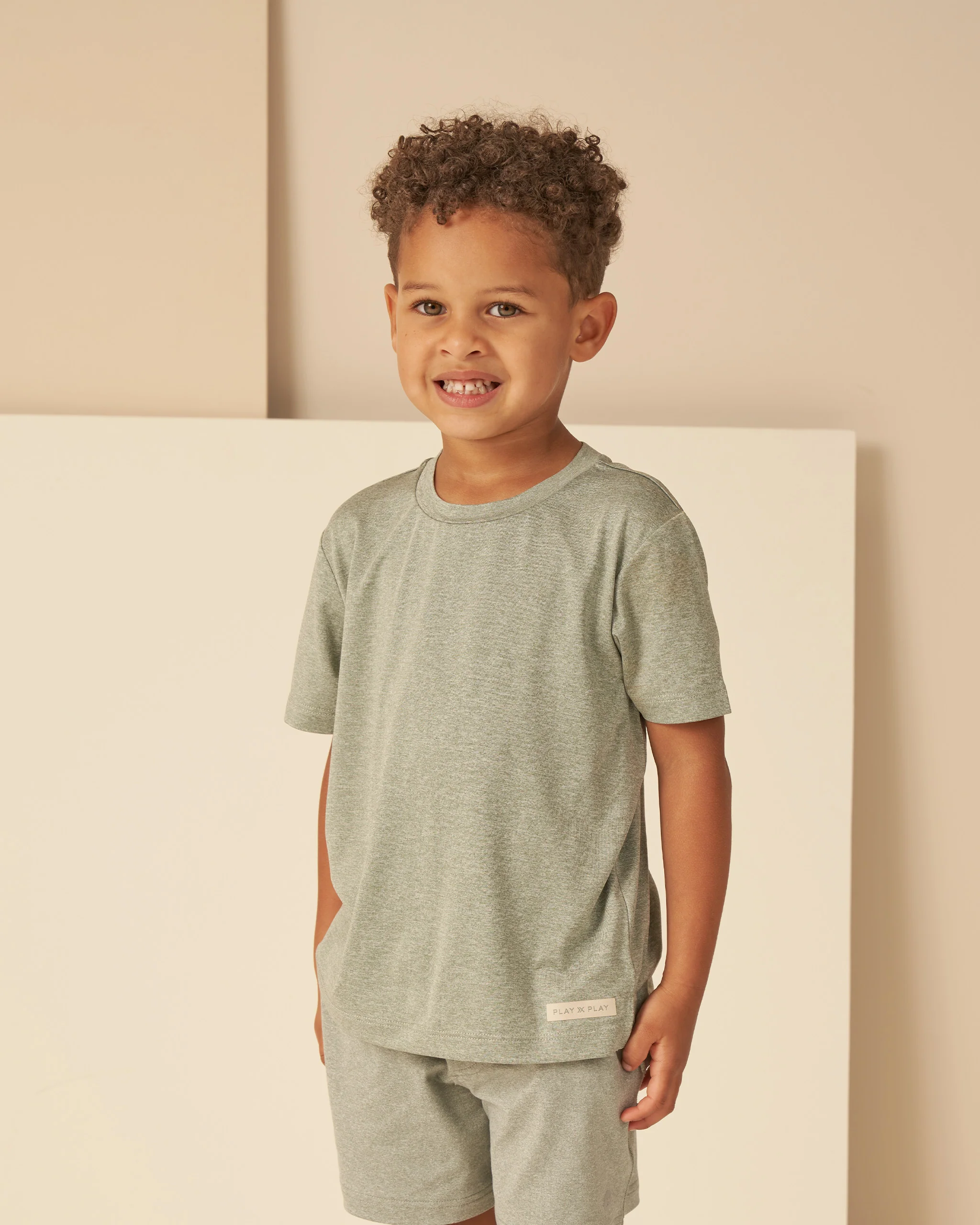 Cove Essential Tee || Heathered Aqua - Image 2