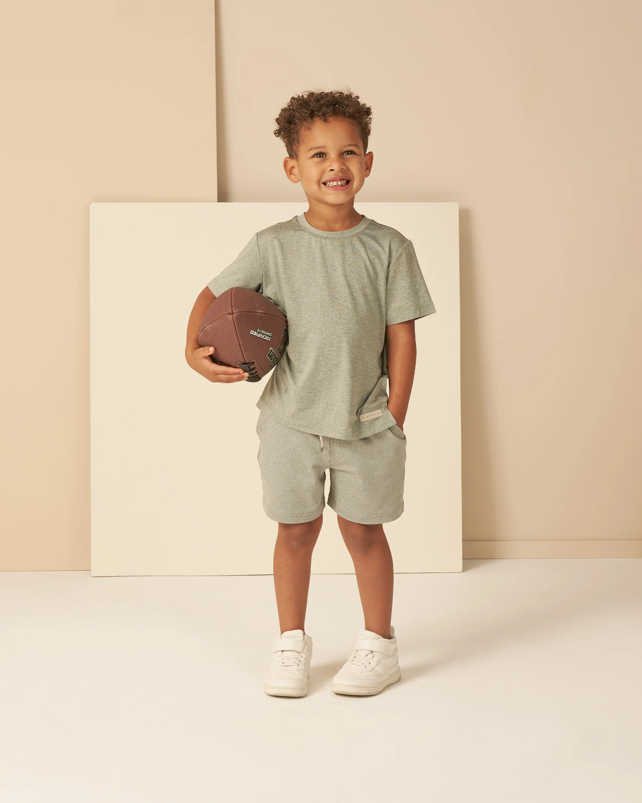 Cove Essential Tee || Heathered Aqua - Image 3