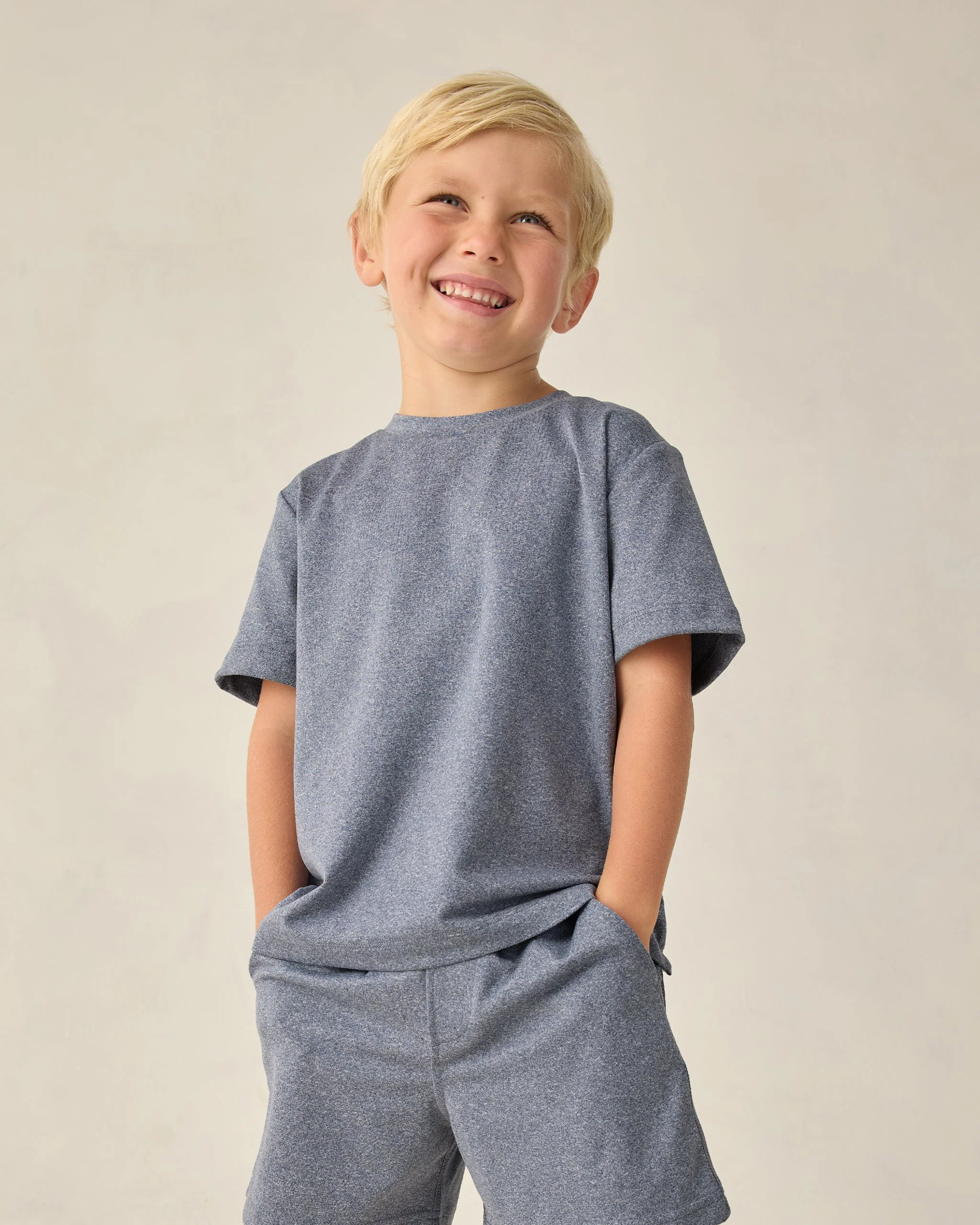 Cove Essential Tee Heathered Marine - Image 3