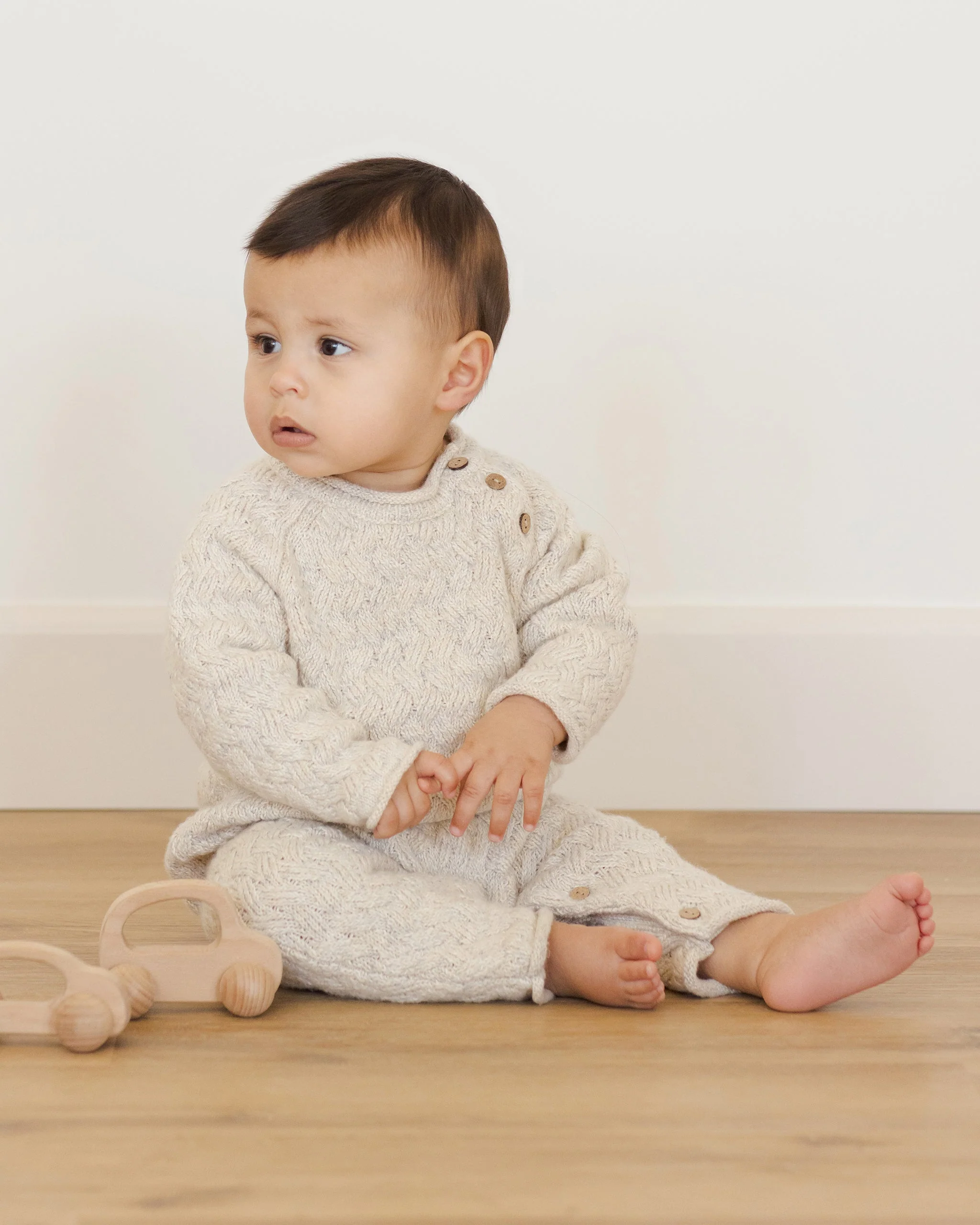 Cozy Heather Knit Jumpsuit || Blue - Image 4