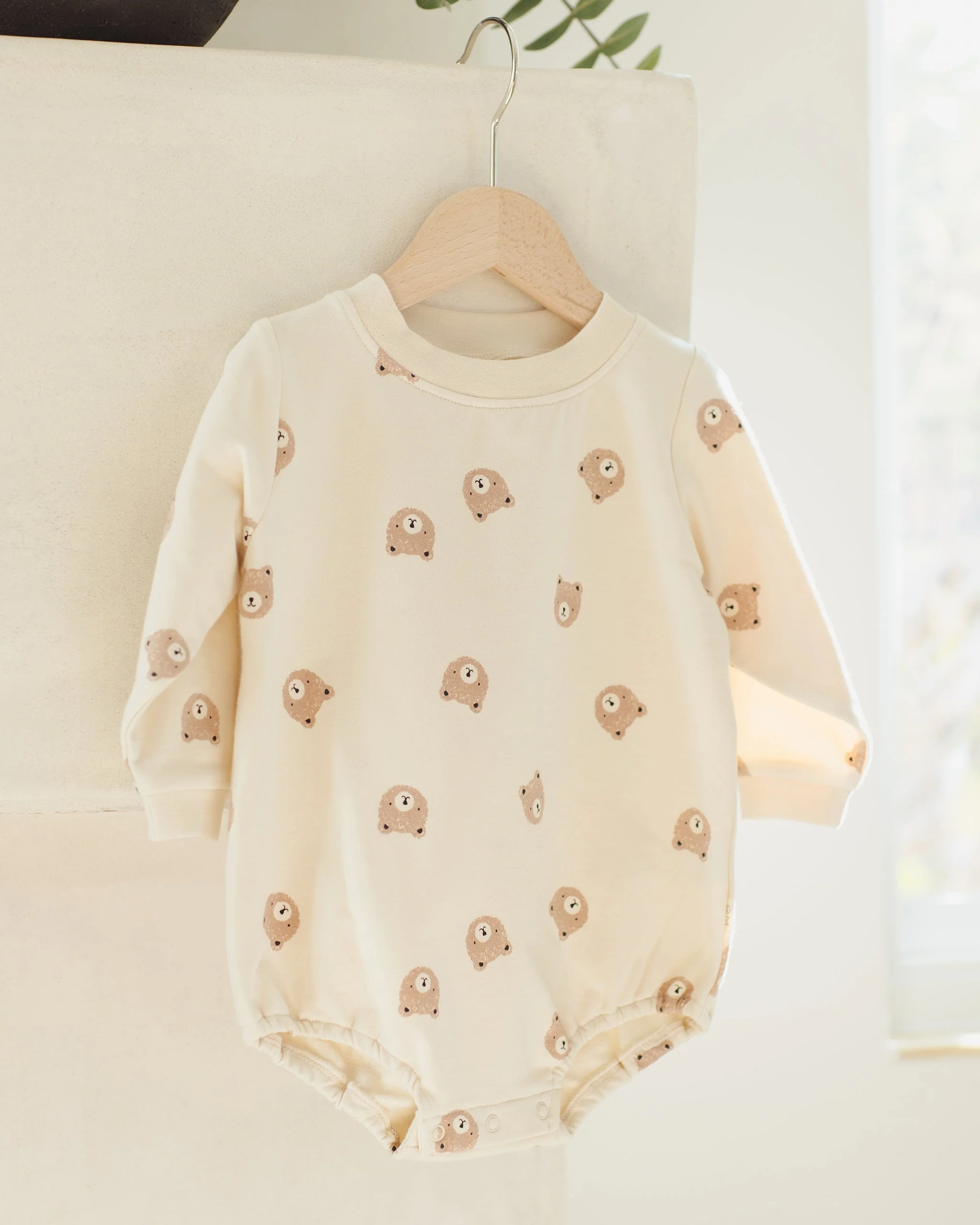 Crewneck Bubble Romper || Brown Bear - Image 3