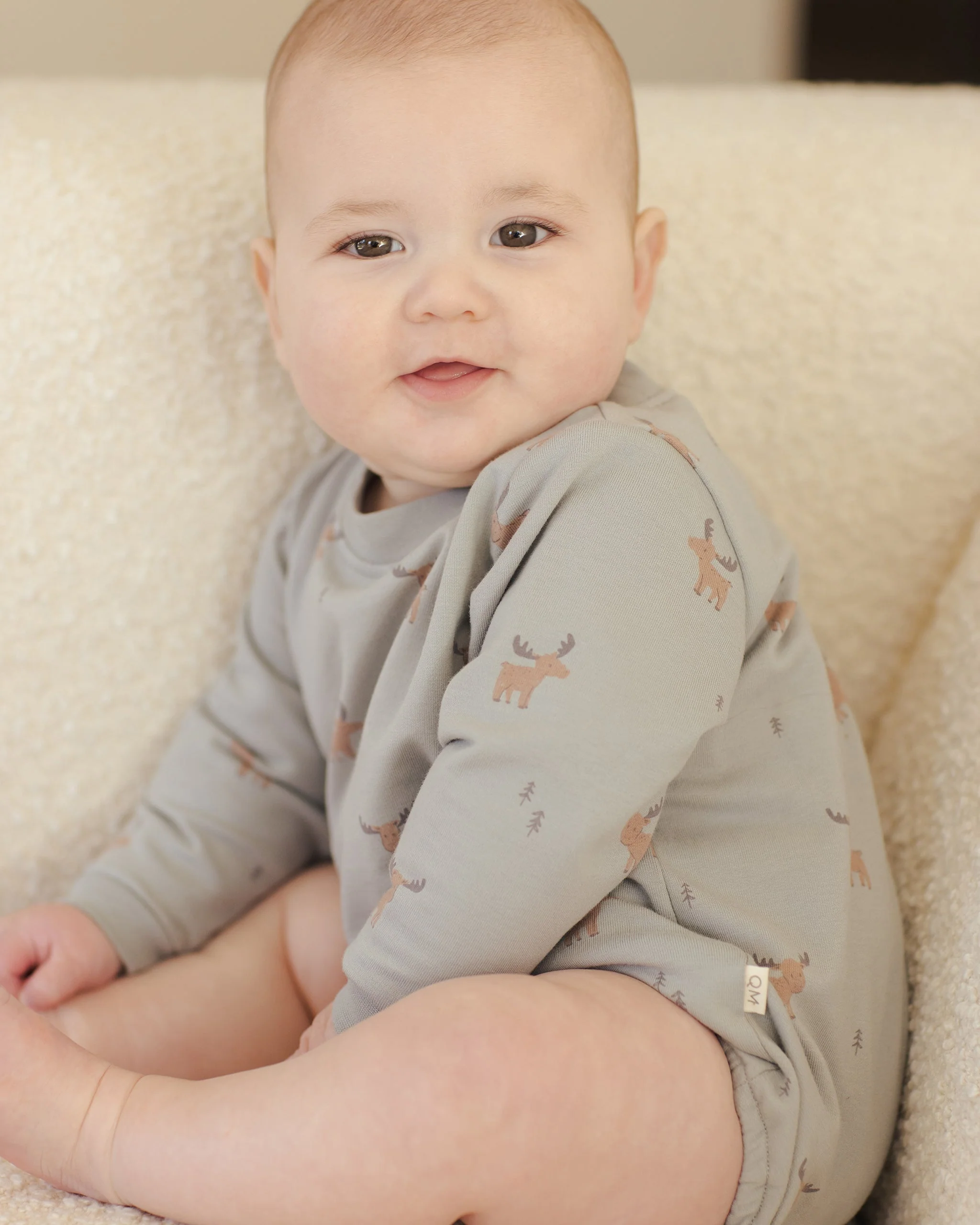 Crewneck Bubble Romper || Moose - Image 2