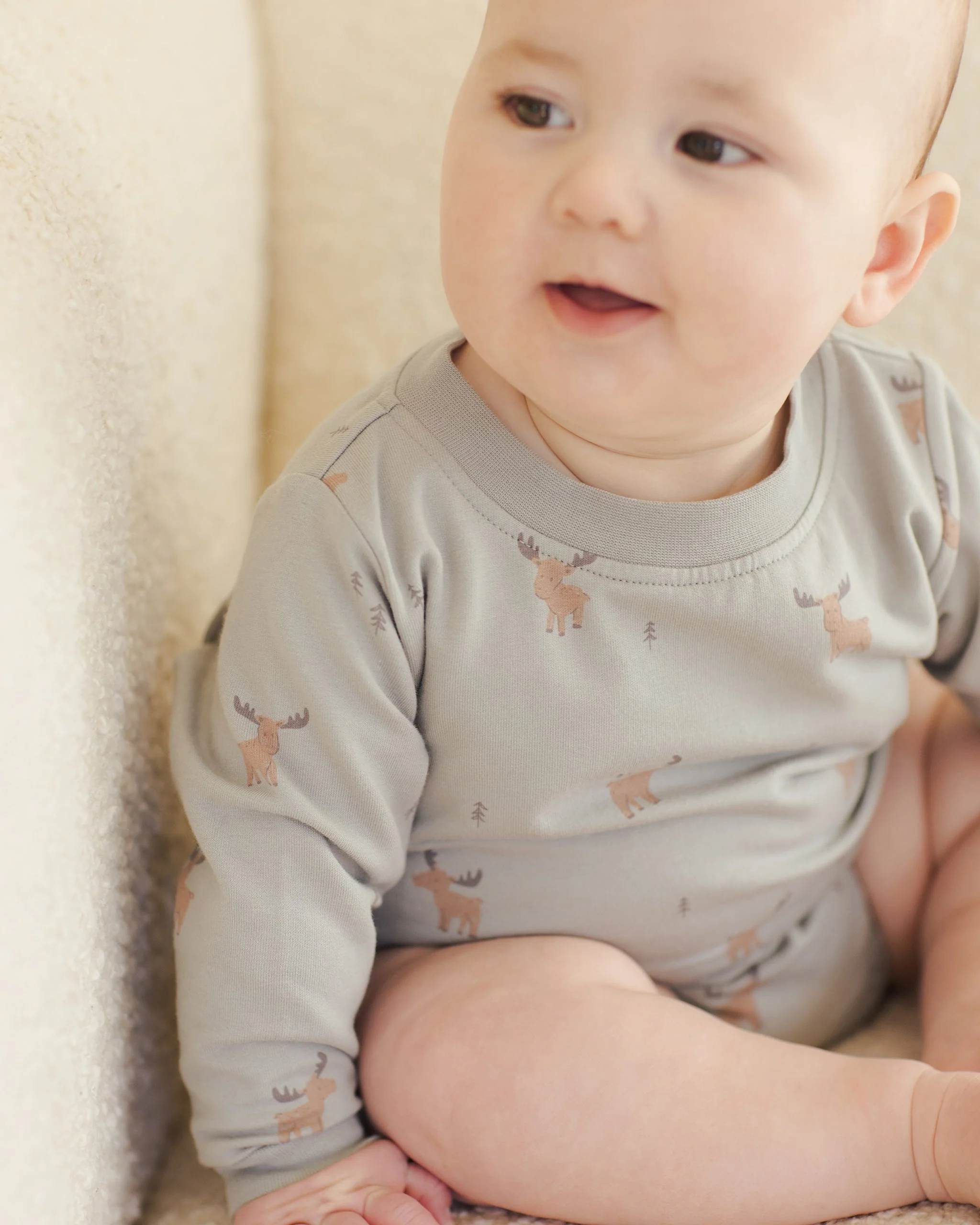 Crewneck Bubble Romper || Moose - Image 3