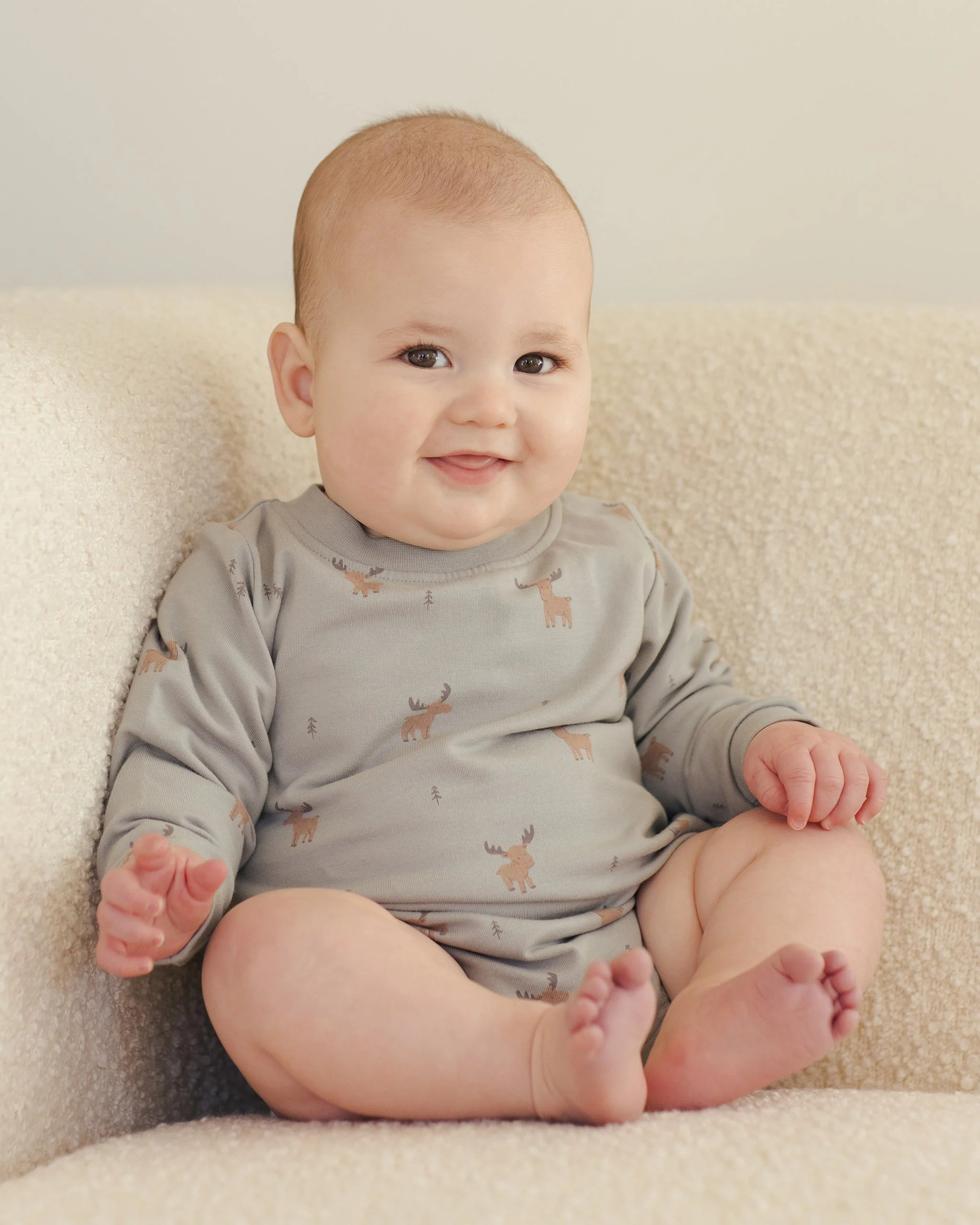 Crewneck Bubble Romper || Moose - Image 4