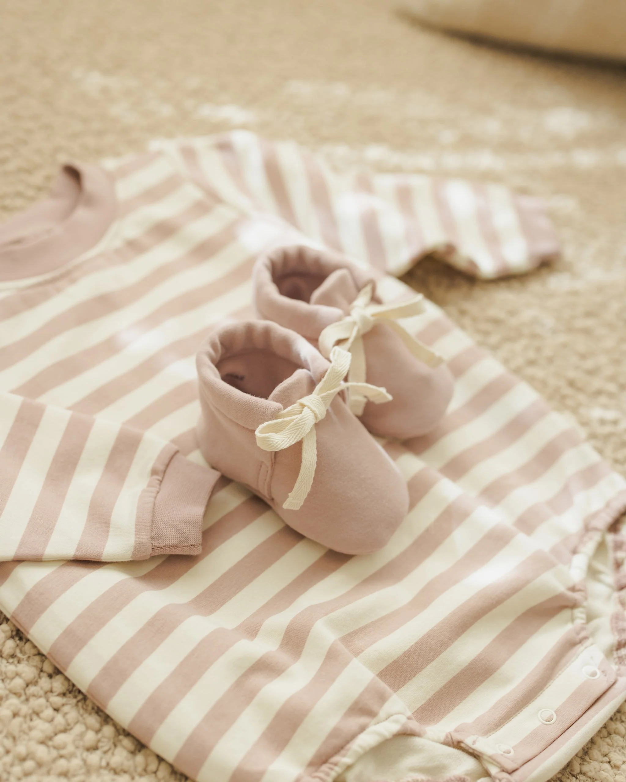 Crewneck Bubble Romper || Pink Stripe - Image 5