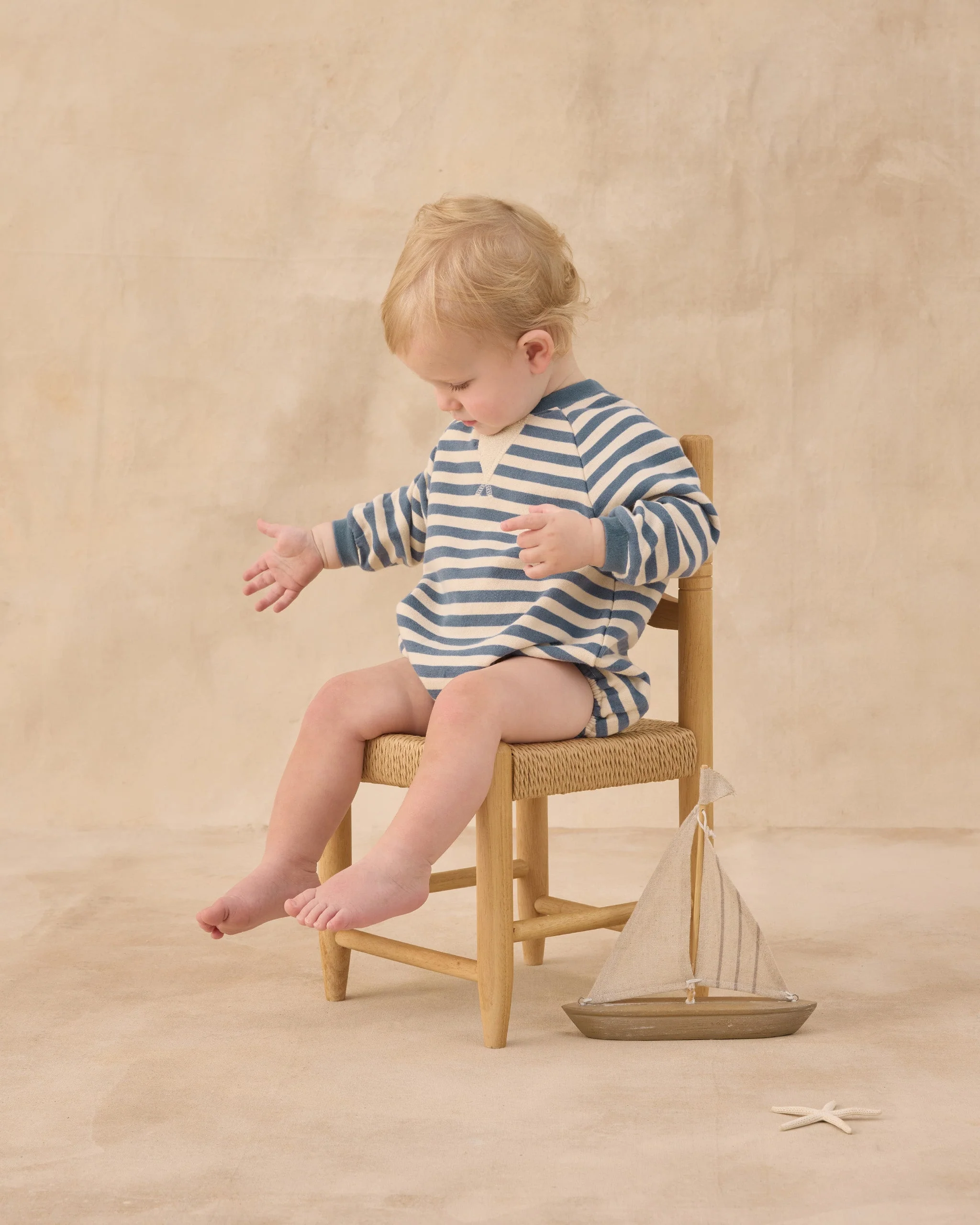 Crewneck Romper Marine Stripe - Image 3