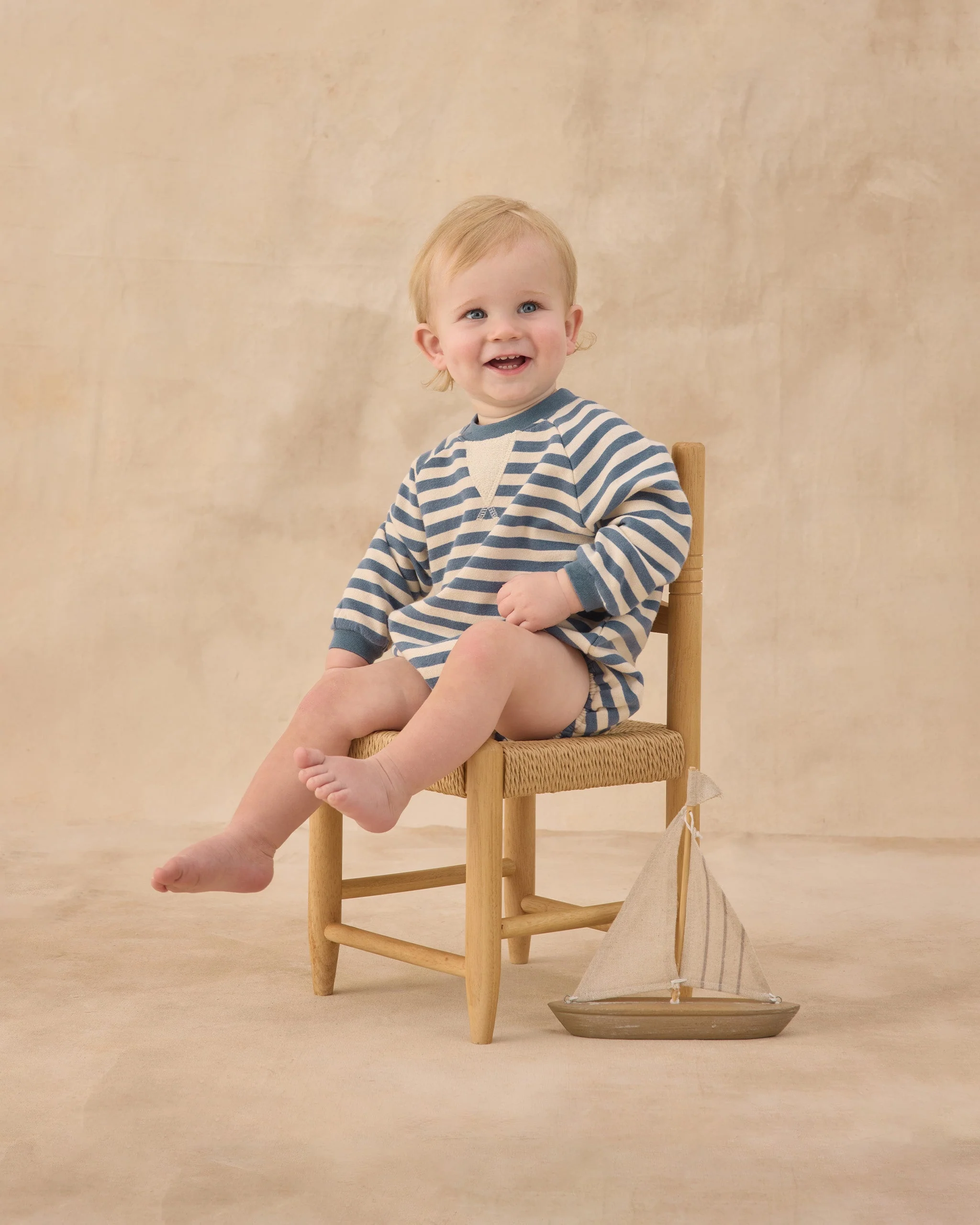 Crewneck Romper Marine Stripe - Image 4