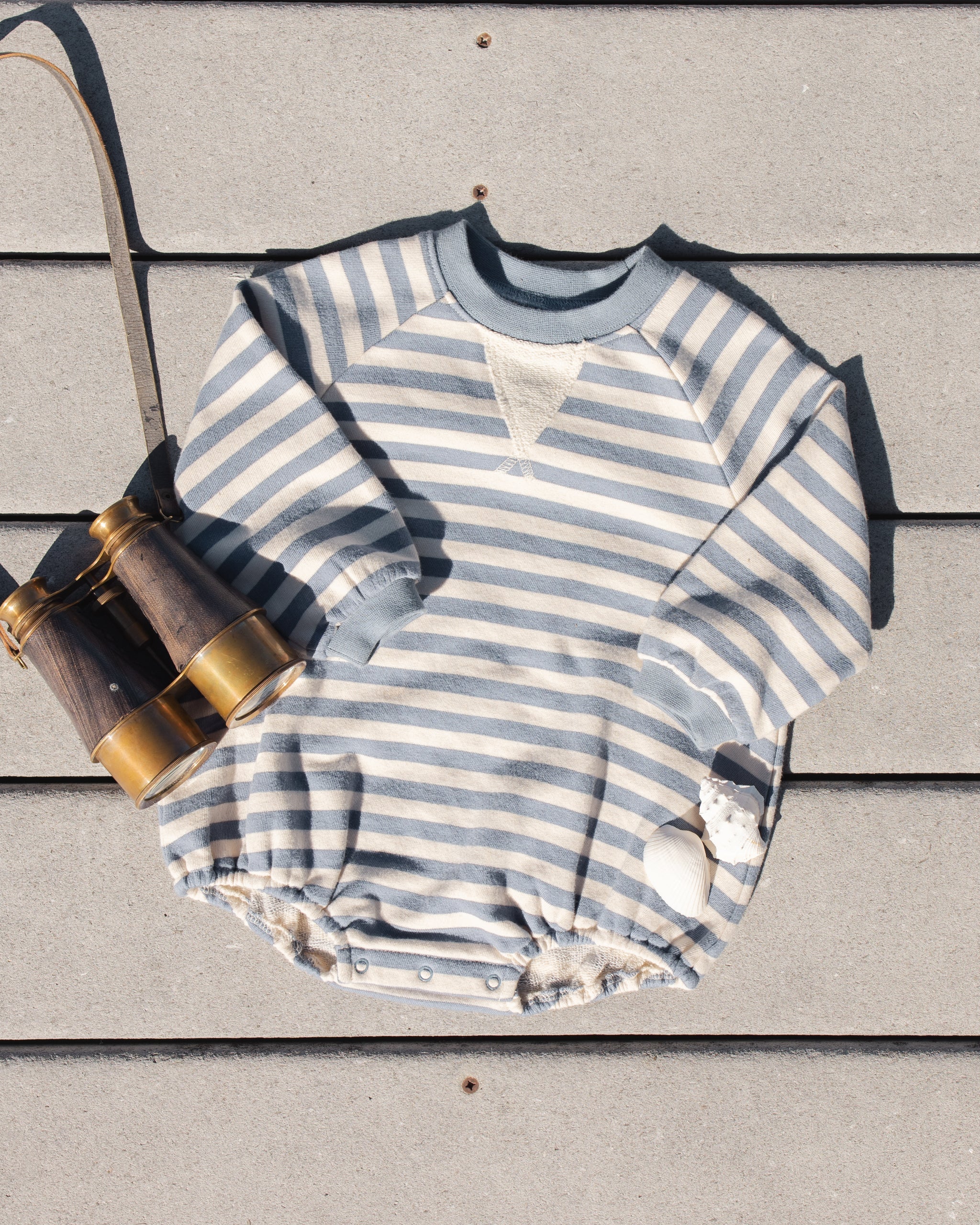 Crewneck Romper Marine Stripe - Image 5