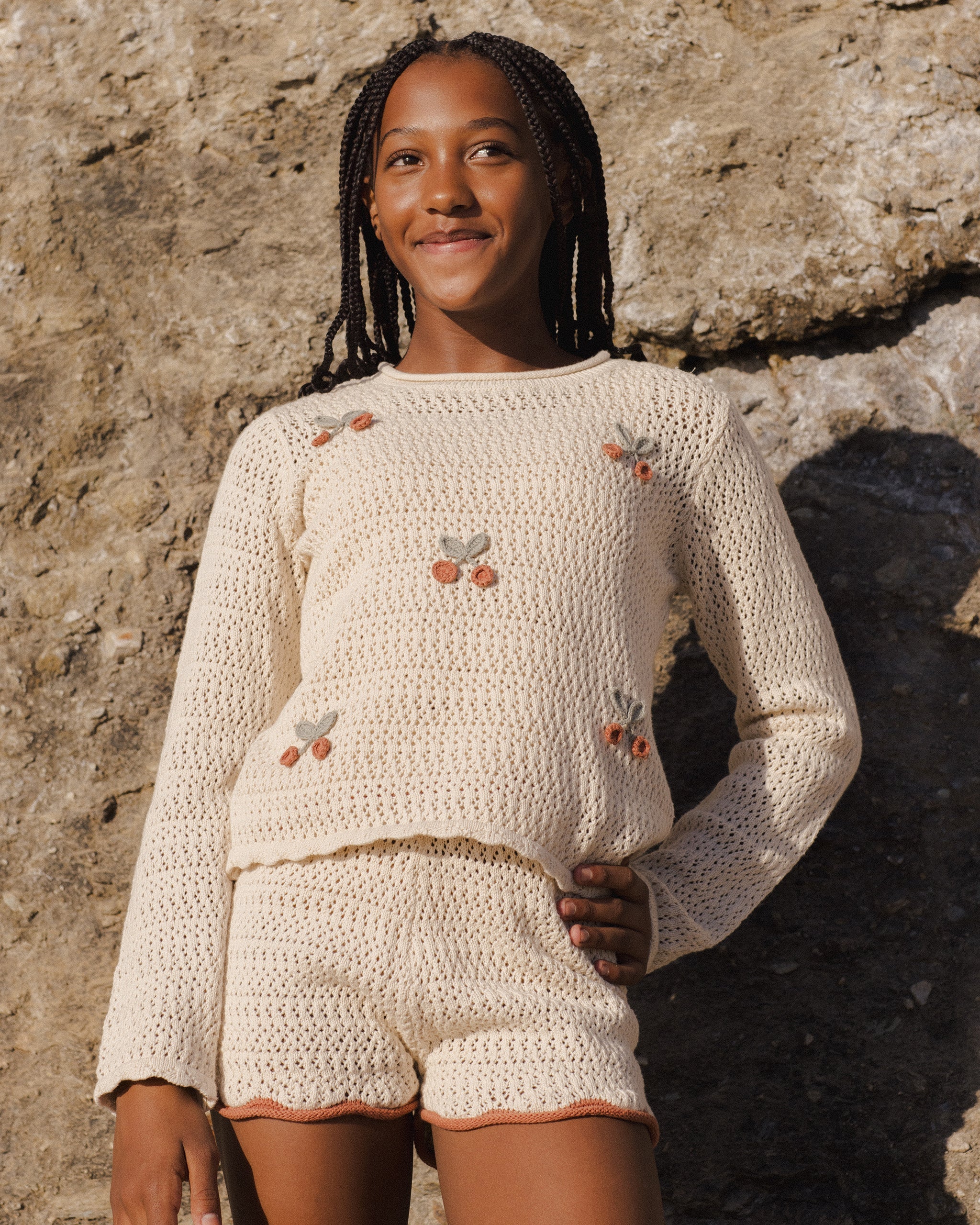 Crochet Knit Pullover || Cherries** - Image 5