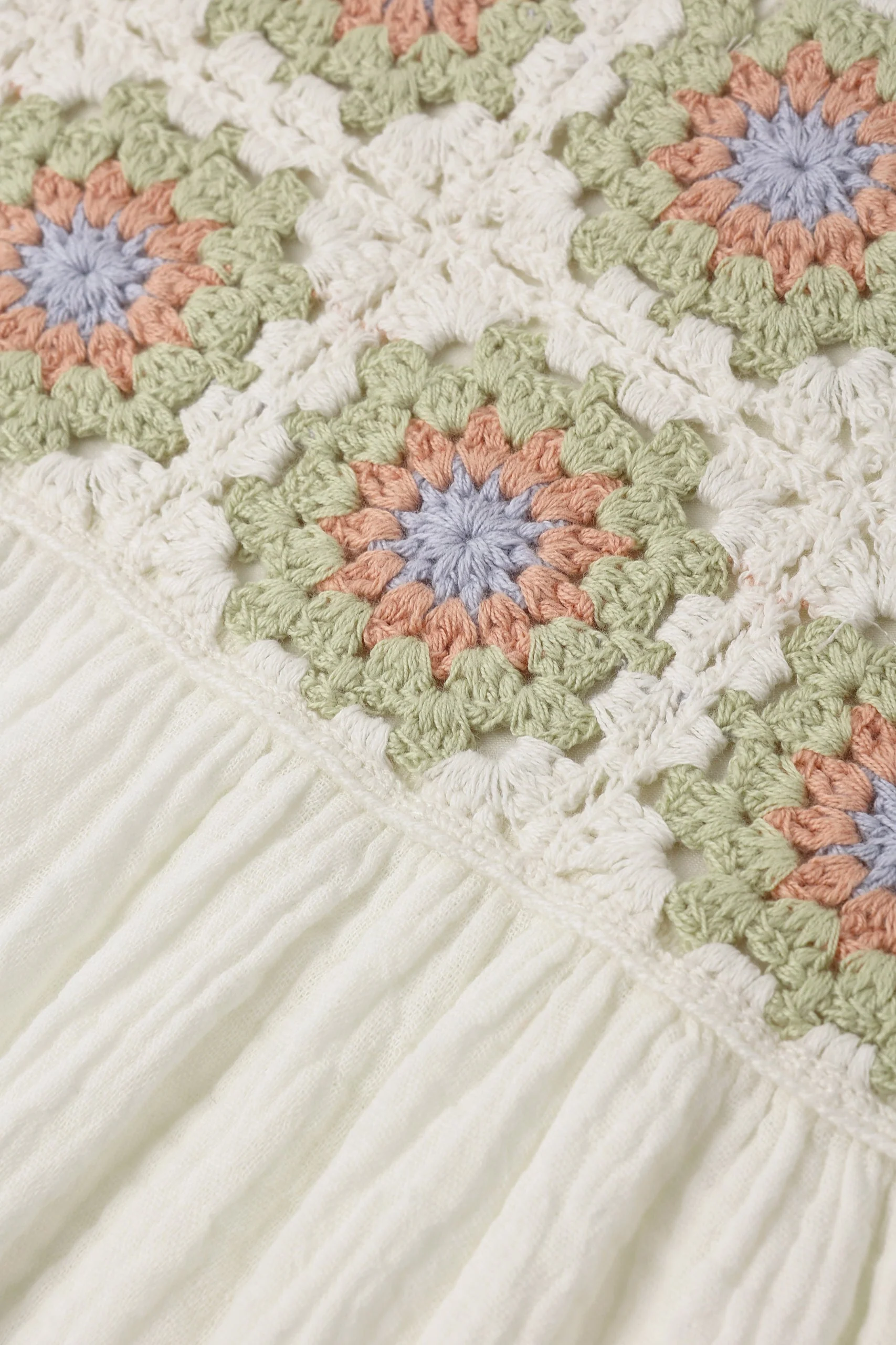 Crochet Sundress Citron Daisy Check - Image 6