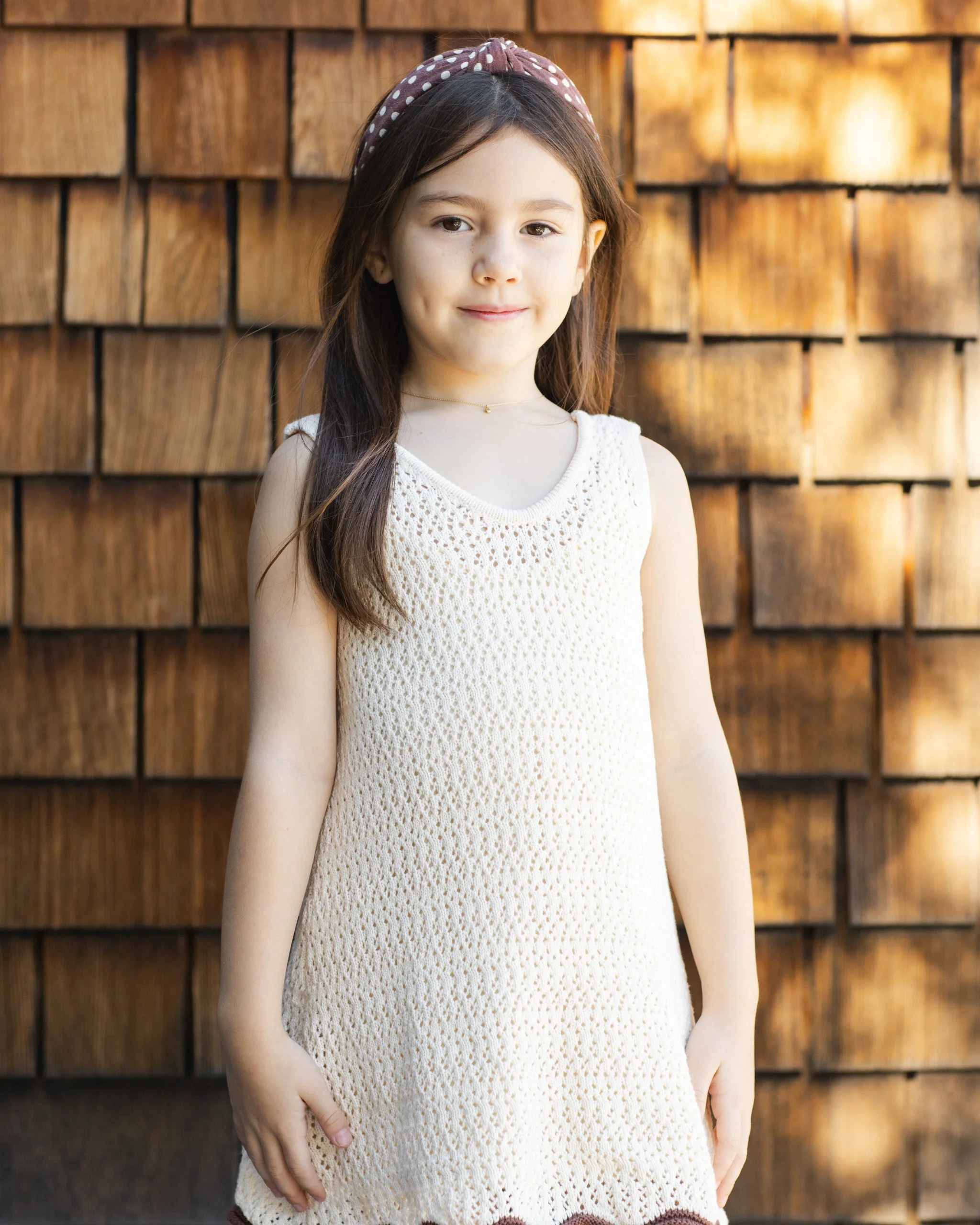 Crochet Tank Mini Dress Natural - Image 4