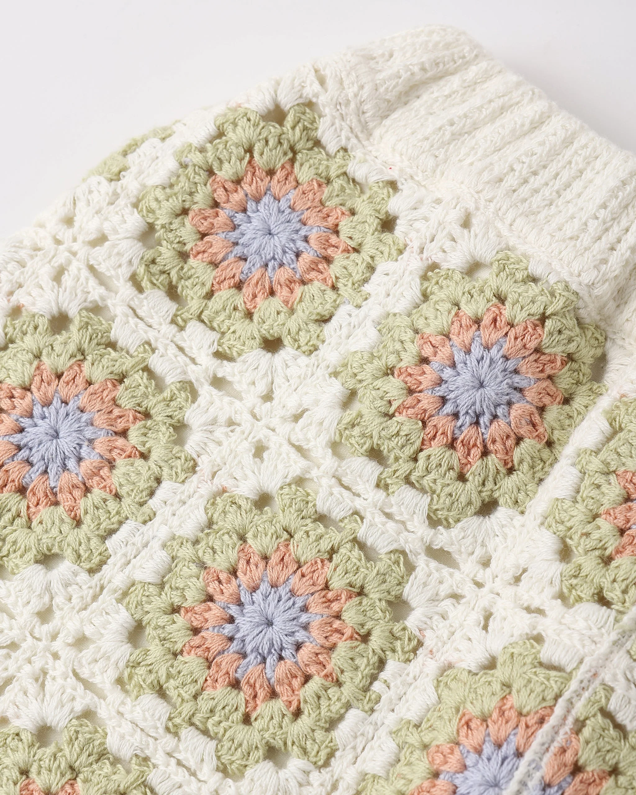 Crochet Tank Set Citron Daisy Check - Image 5