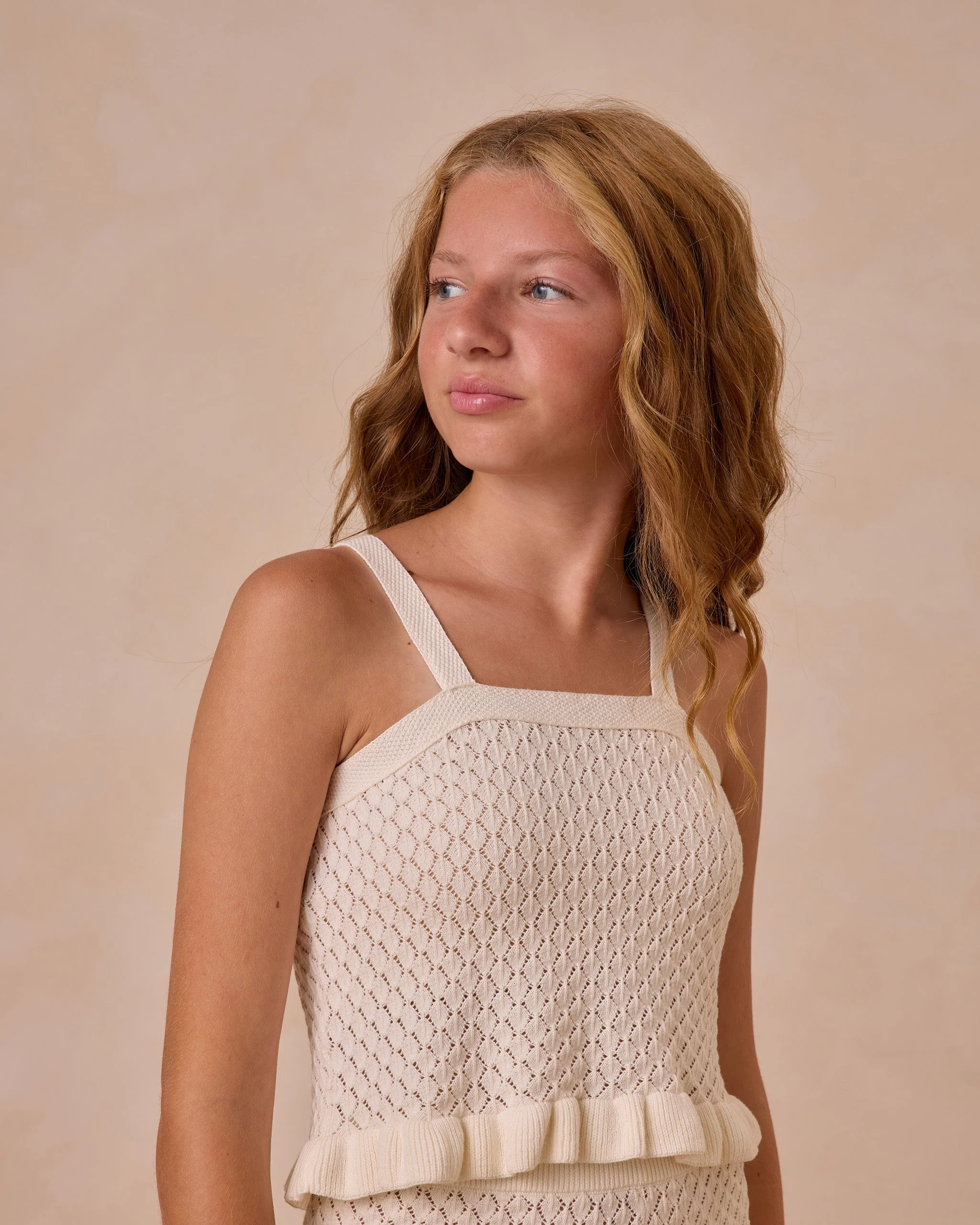 Crochet Tank Set | Ivory - Image 2