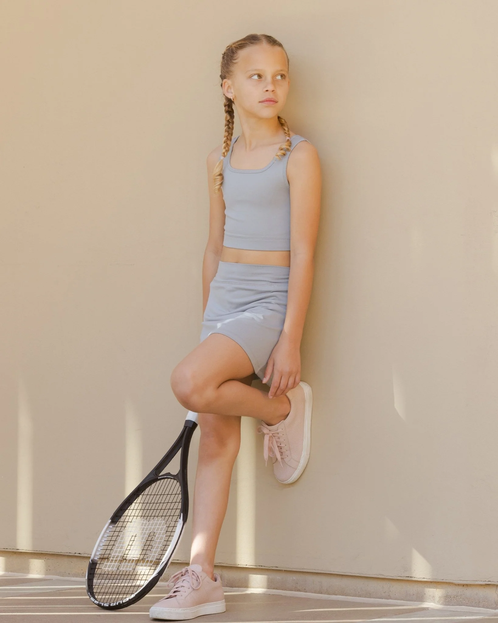 Crop Fitted Tank || Blue - Image 2