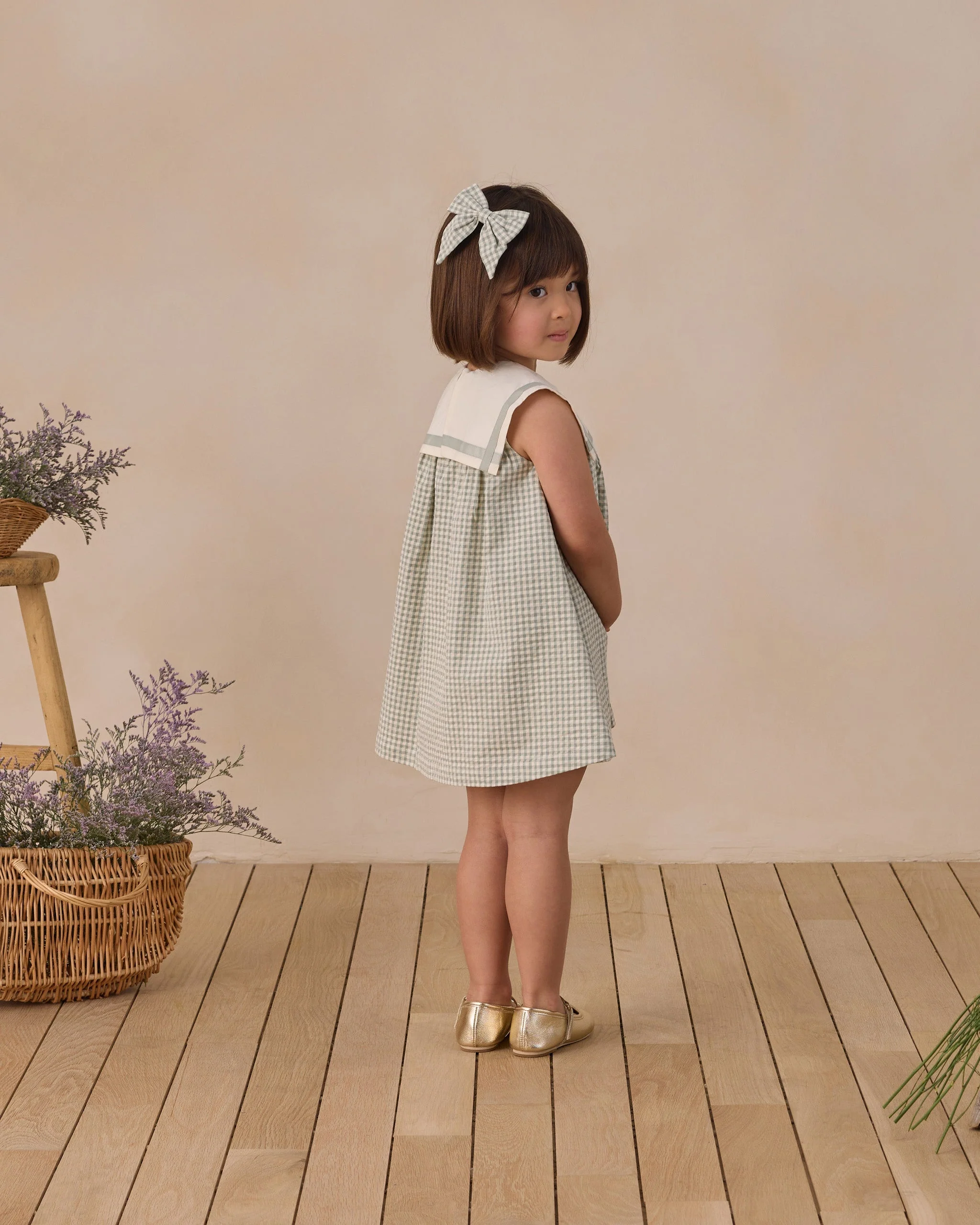Daisy Dress Eucalyptus Check - Image 4