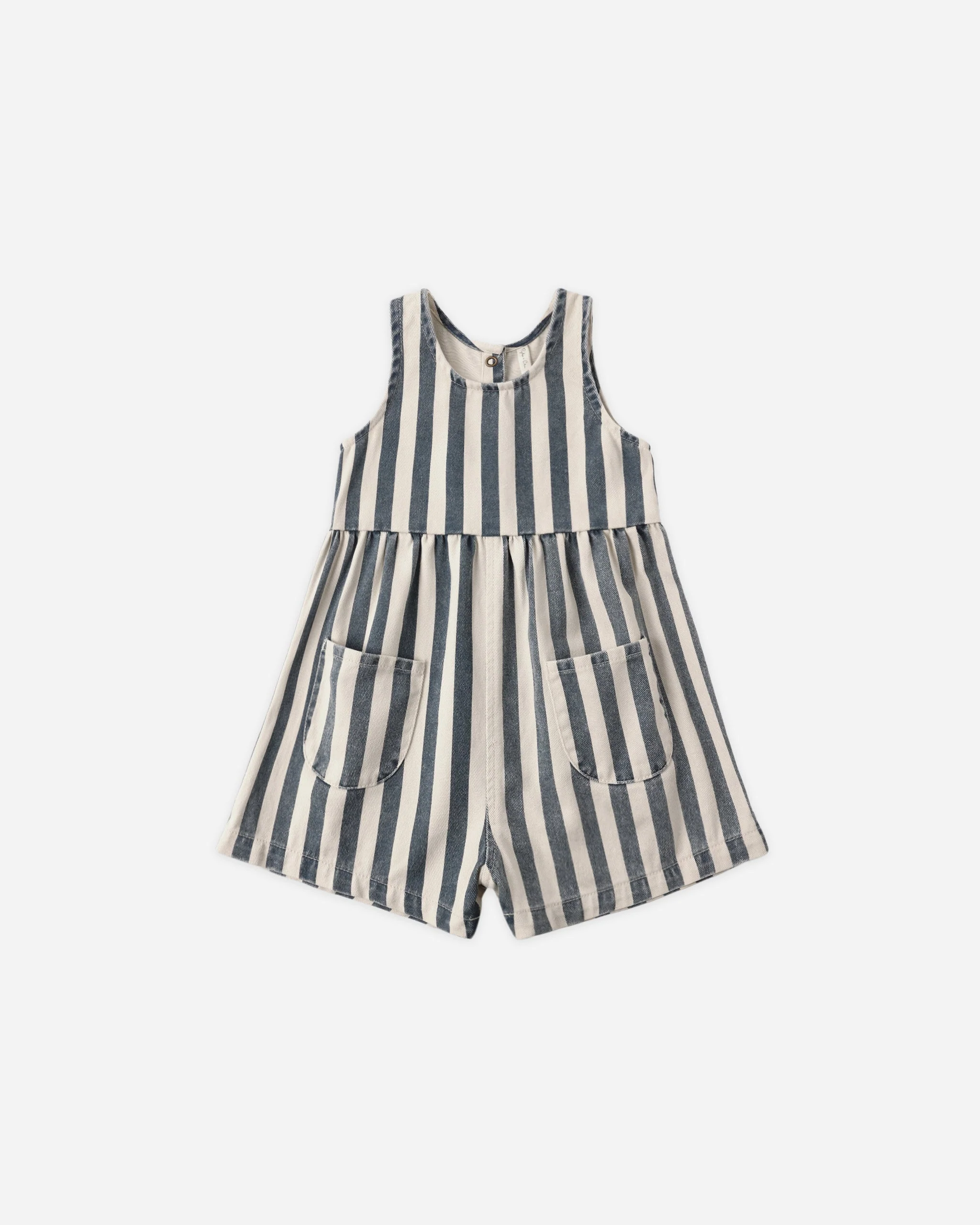 Dani Romper Navy Stripe
