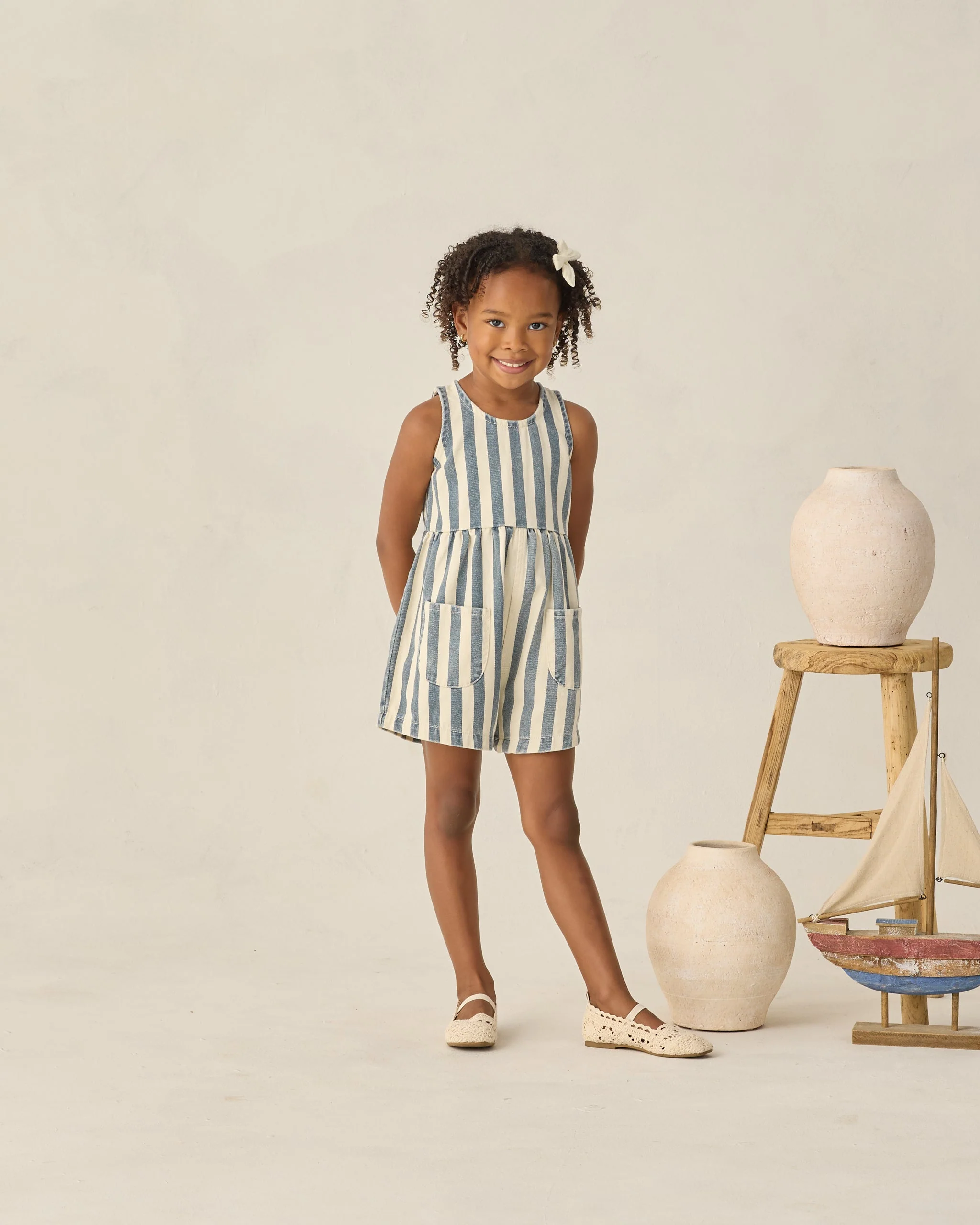 Dani Romper Navy Stripe - Image 3