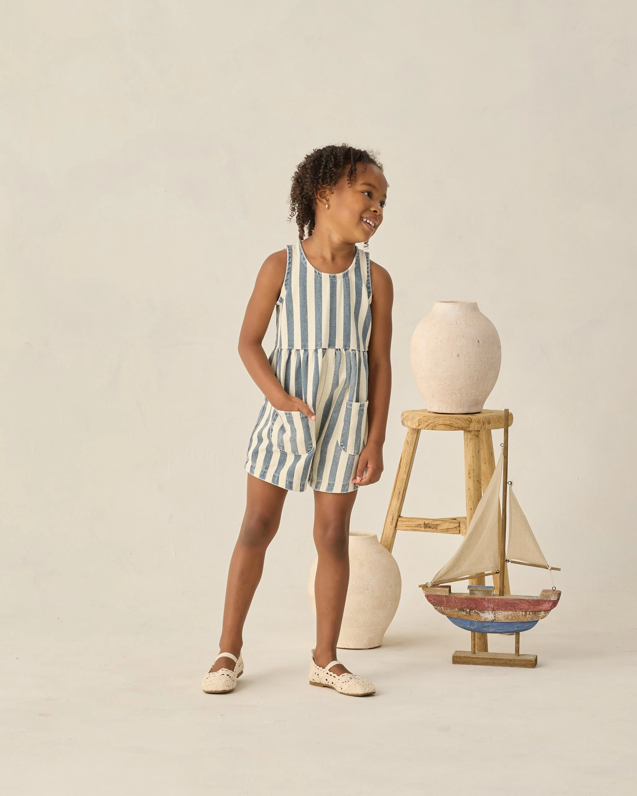 Dani Romper Navy Stripe - Image 5