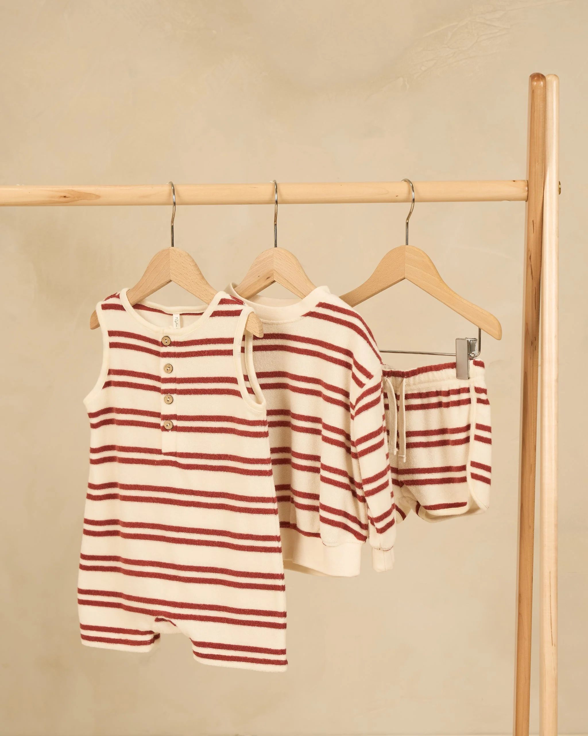 Davis Romper || Red Stripe - Image 3