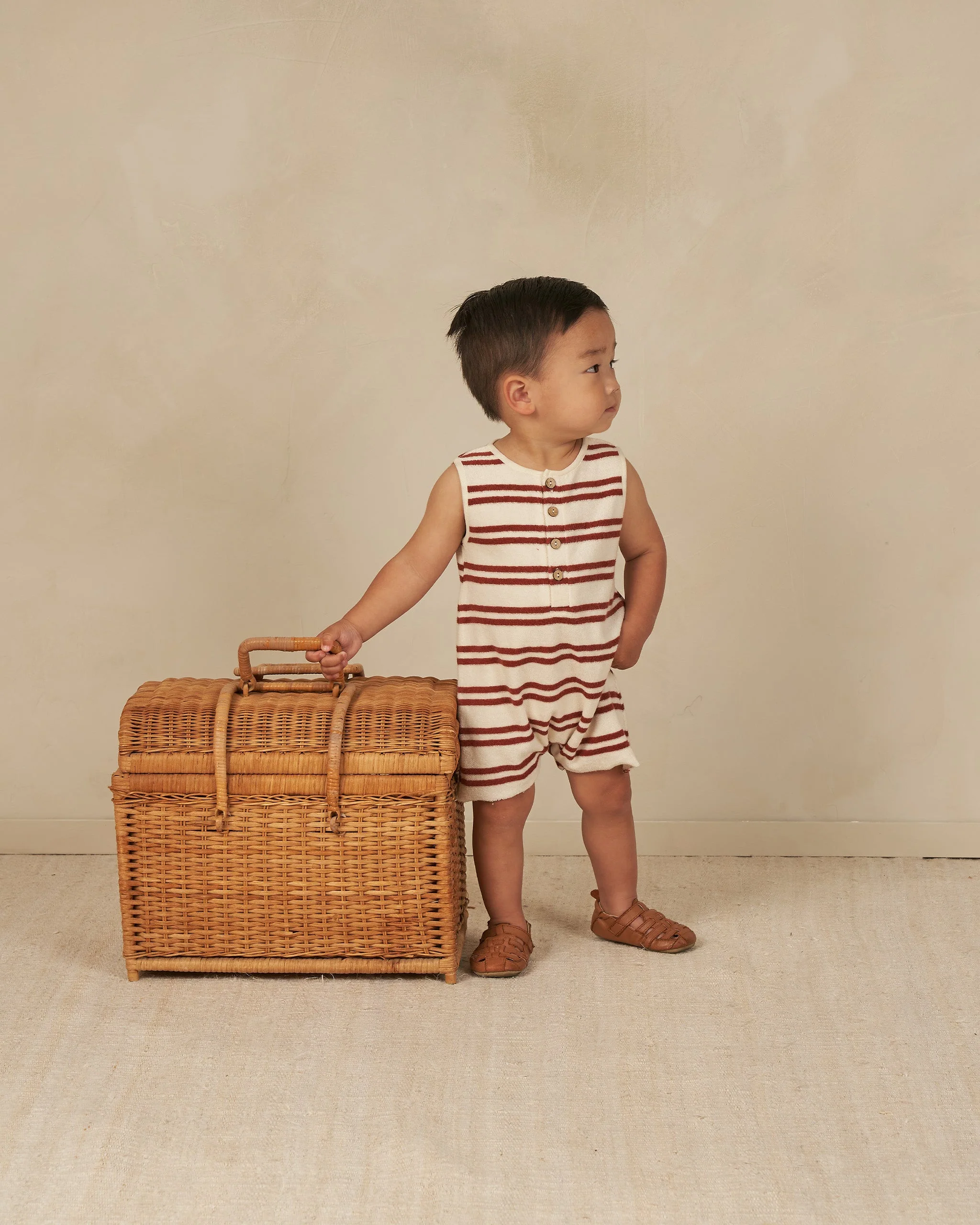 Davis Romper || Red Stripe - Image 4
