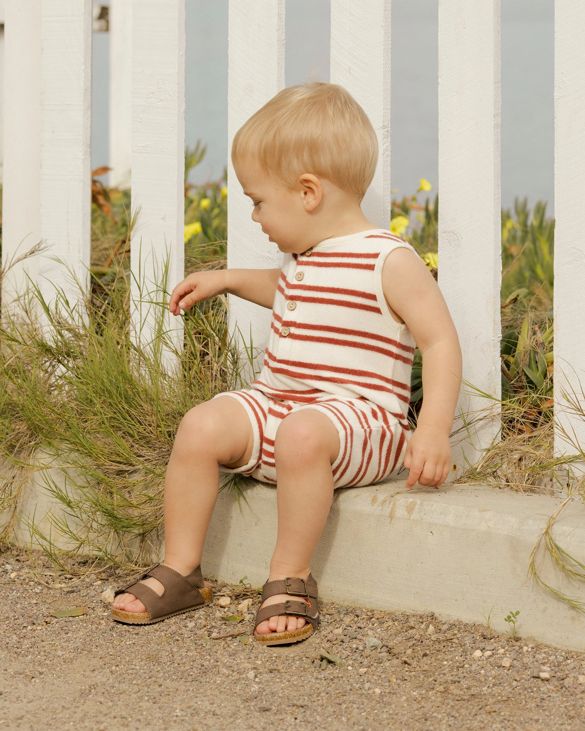 Davis Romper || Red Stripe - Image 6